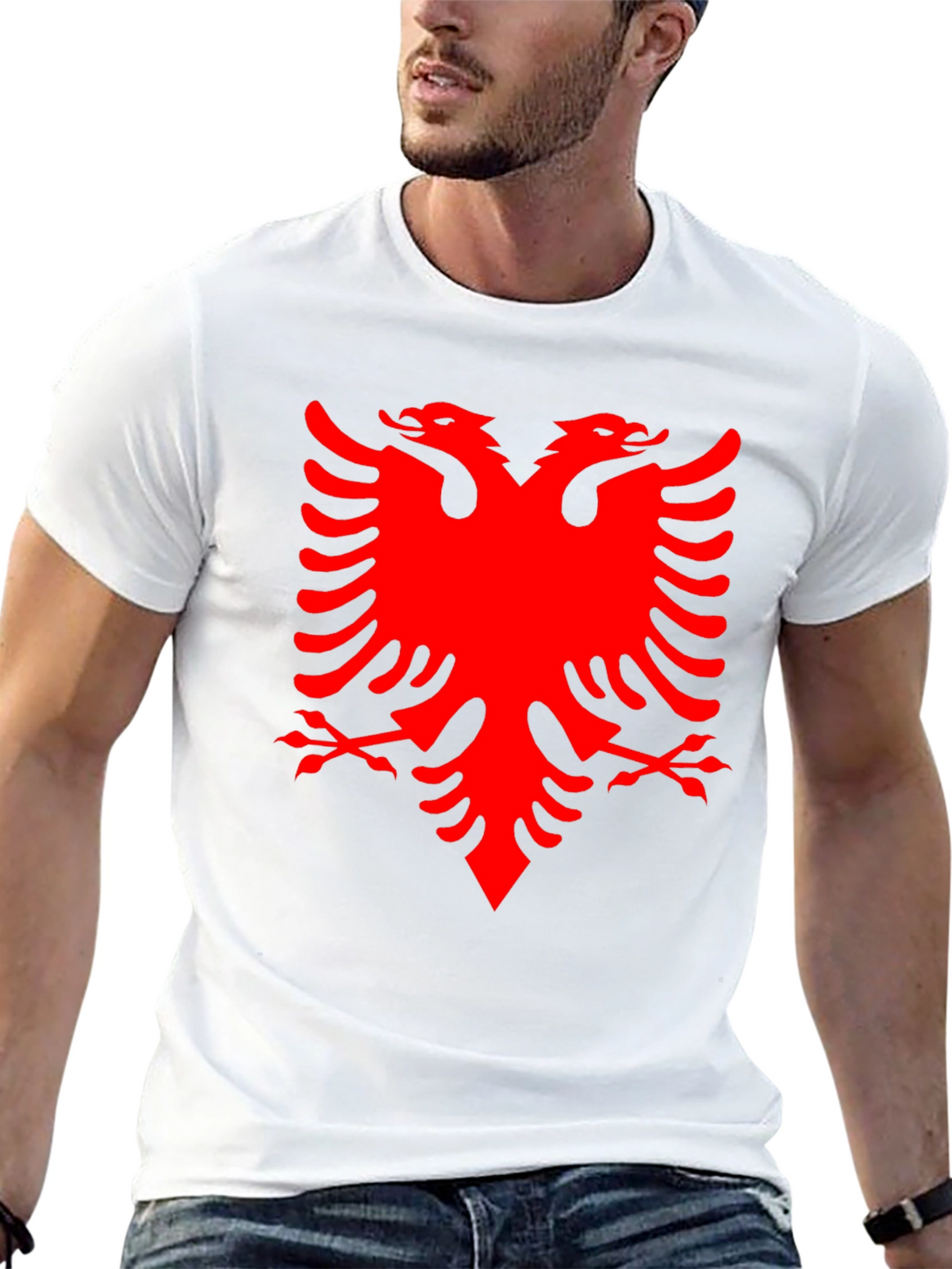 Albanian Eagle Graphic Tee - Black