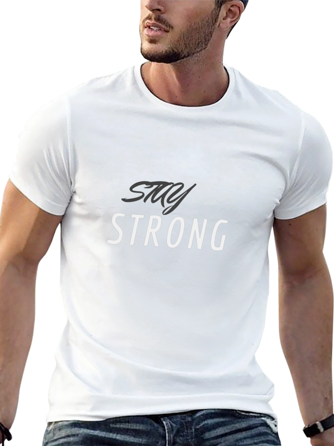 Stay Strong Graphic Tee - Mens Black T-Shirt