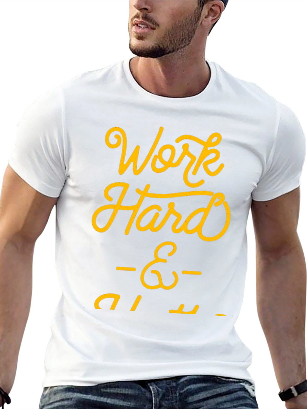 Work Hard Play Harder Black Graphic Tee