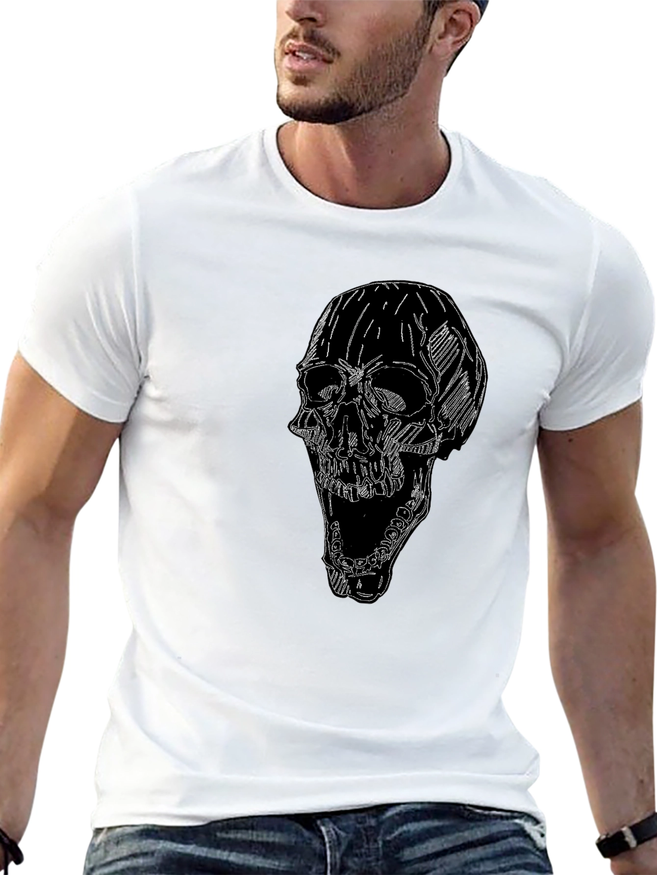 Skull Graphic Tee - Mens Black T-Shirt
