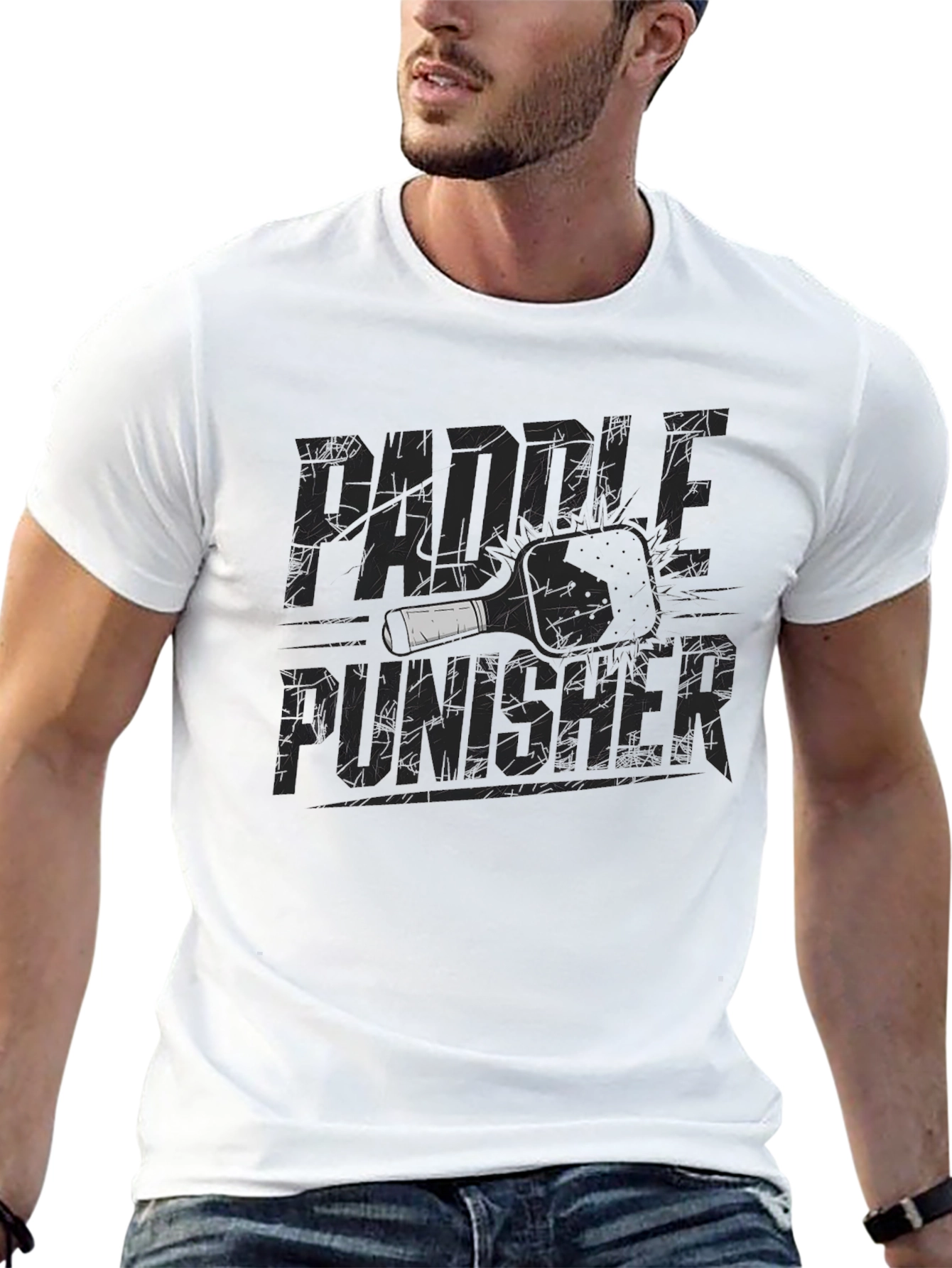 Paddle Punisher Graphic Tee - Black Cotton
