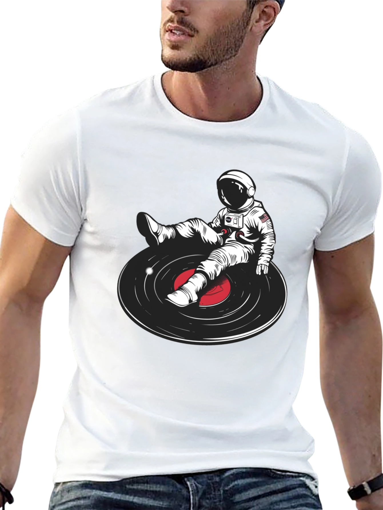 Astronaut DJ Graphic T-Shirt - Unique Music Lover Tee