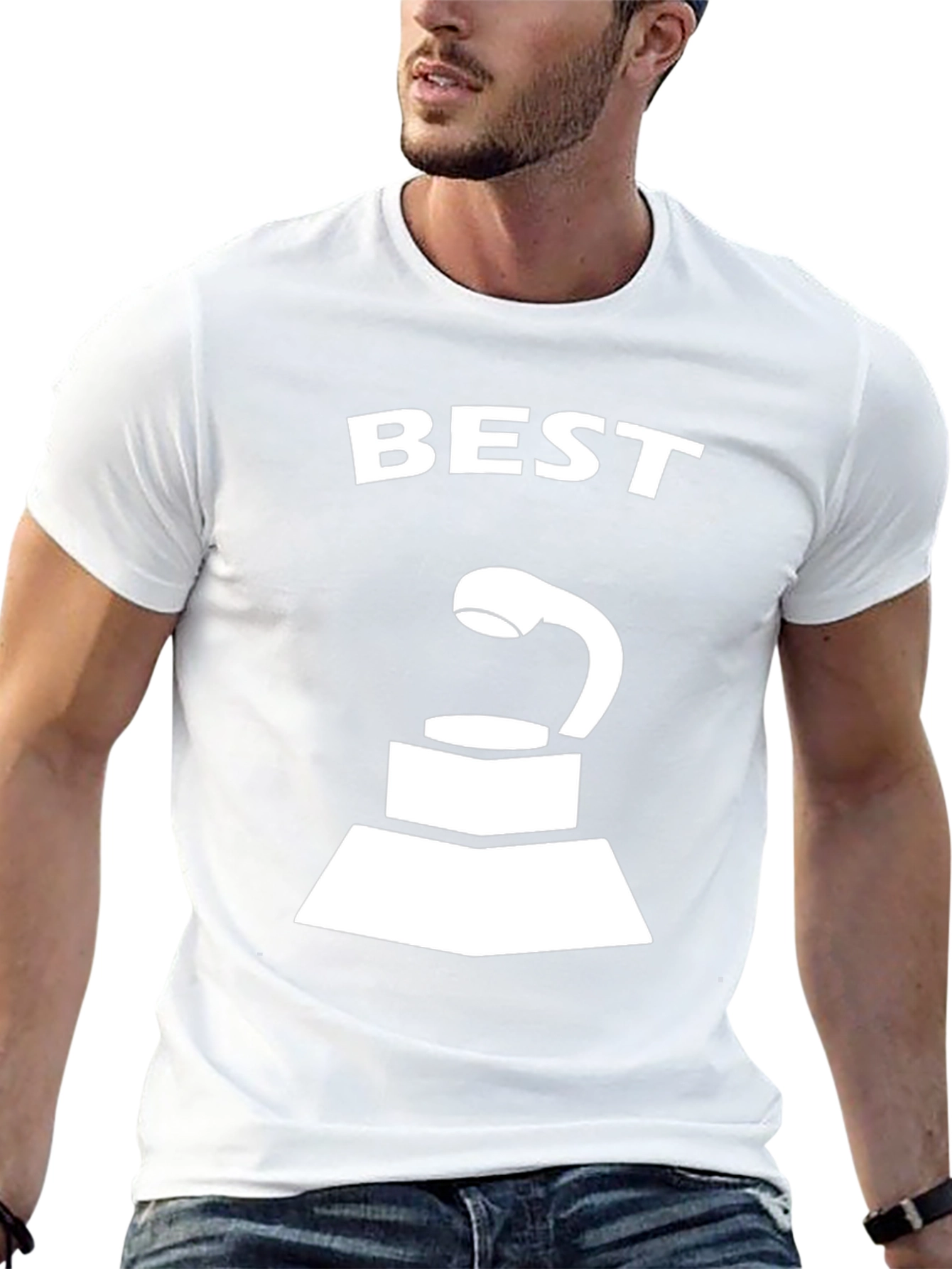 Best Award Trophy Graphic Black T-Shirt