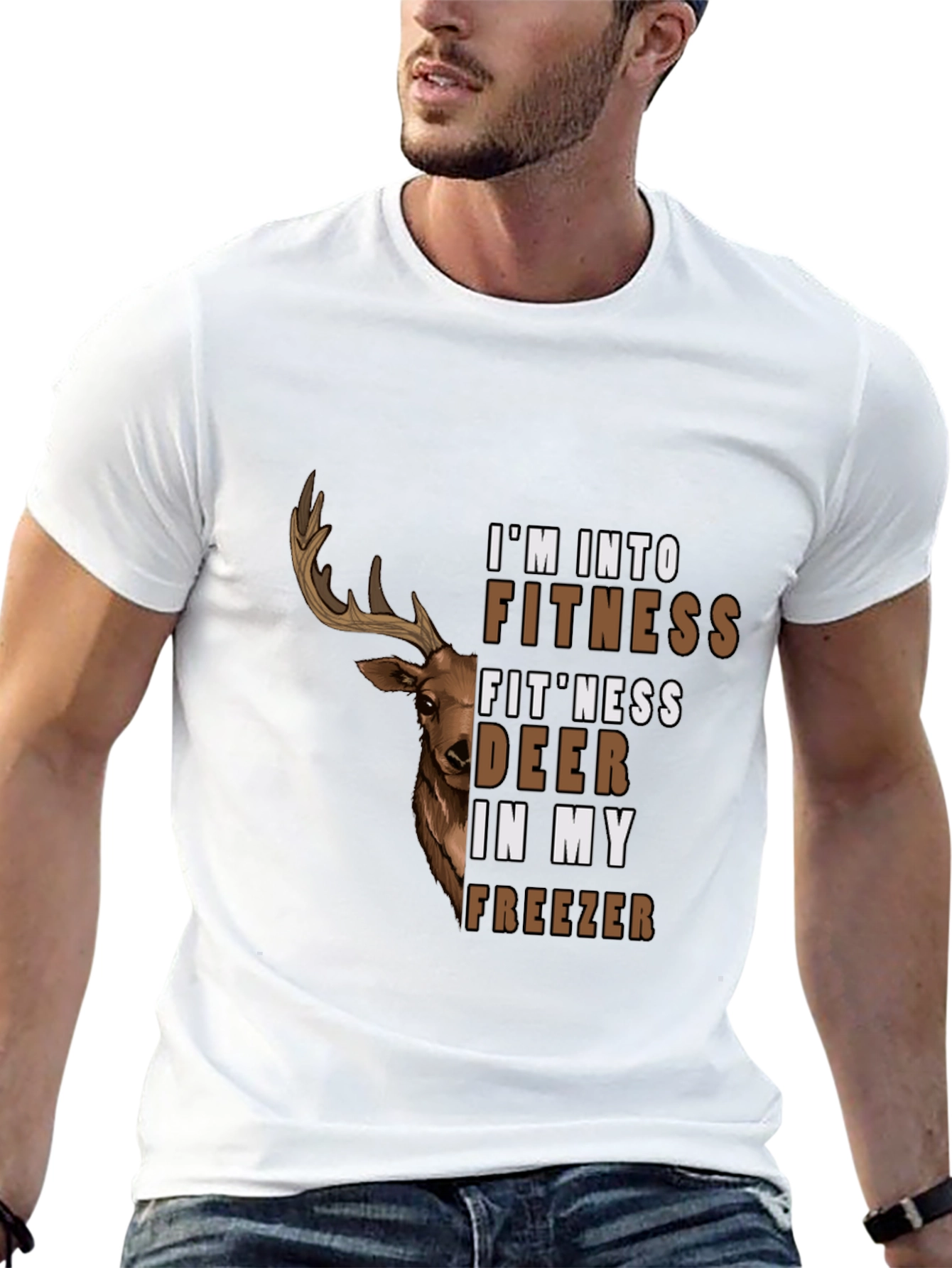 Fitness Deer in My Freezer Graphic T-Shirt