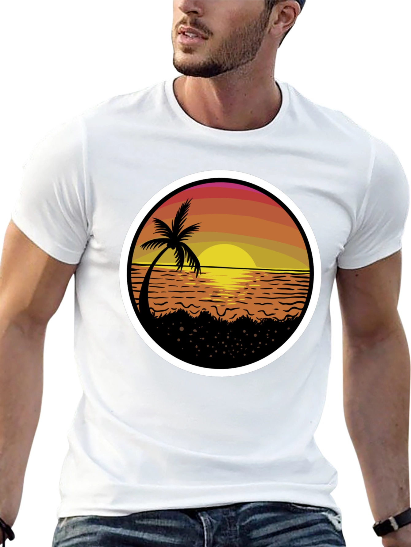 Sunset Palm Tree T-Shirt