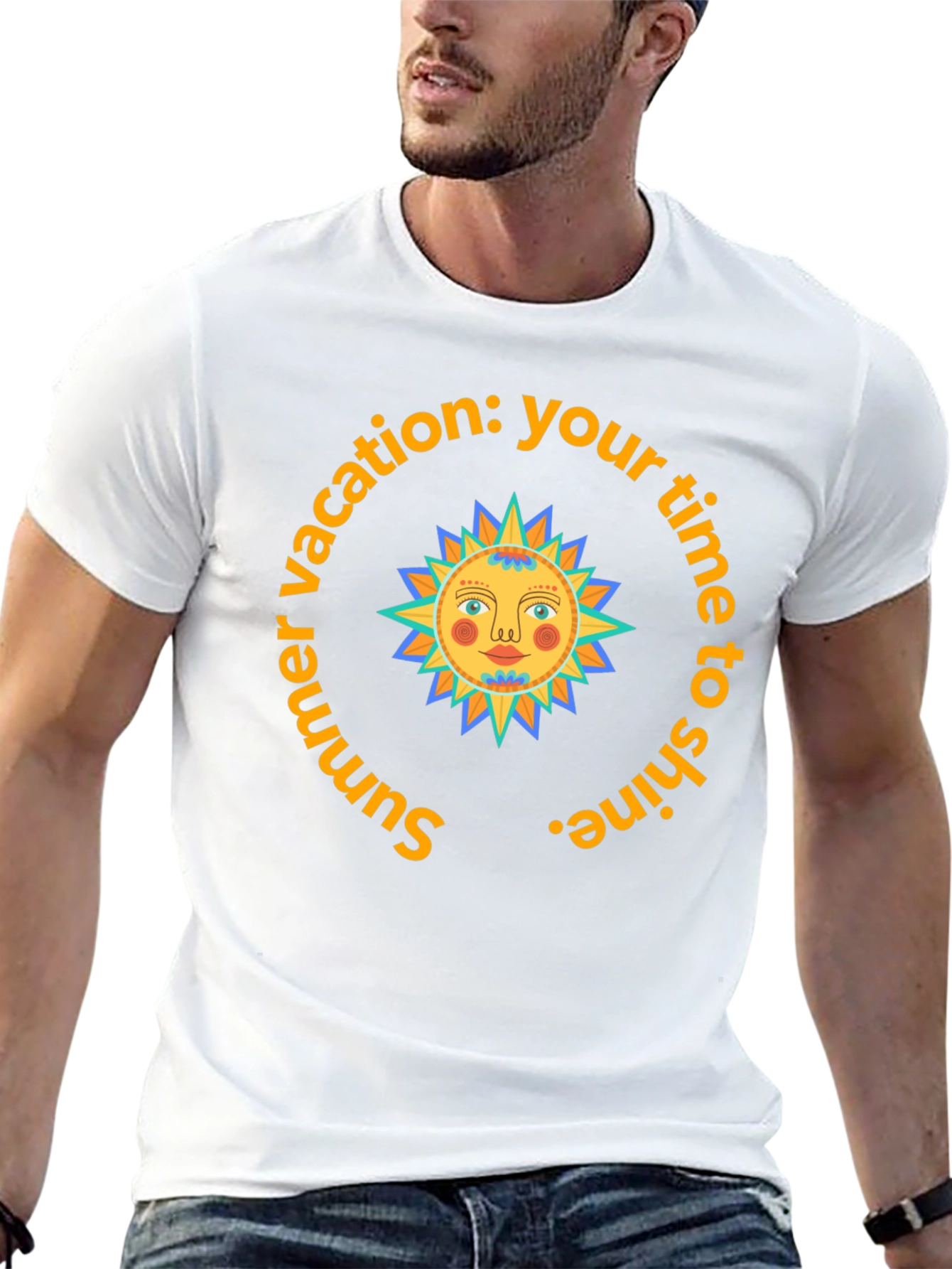 Summer Vacation Sun Graphic T-Shirt