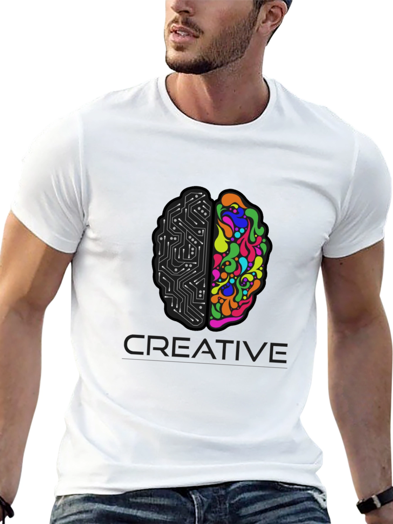 Creative Brain T-Shirt - Left & Right Brain Design