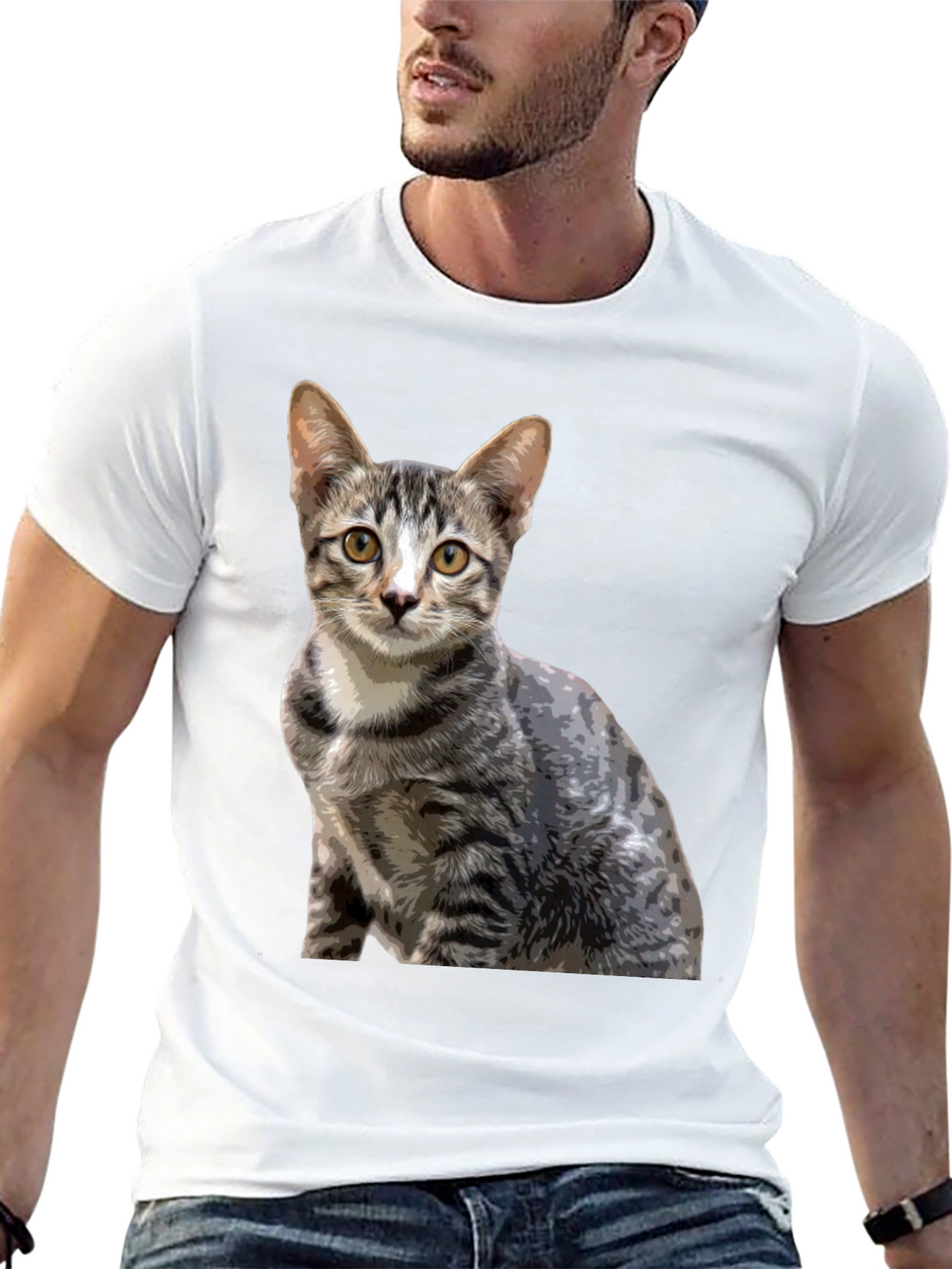 Cool Cat Graphic T-Shirt - Unisex Black Tee