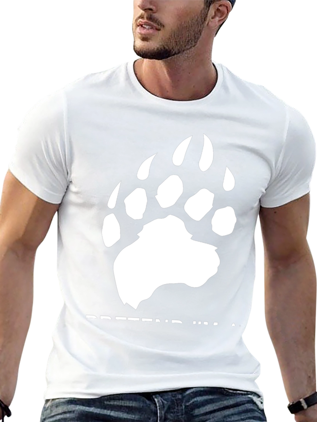 Pretend Im a Bear Graphic Tee - Black