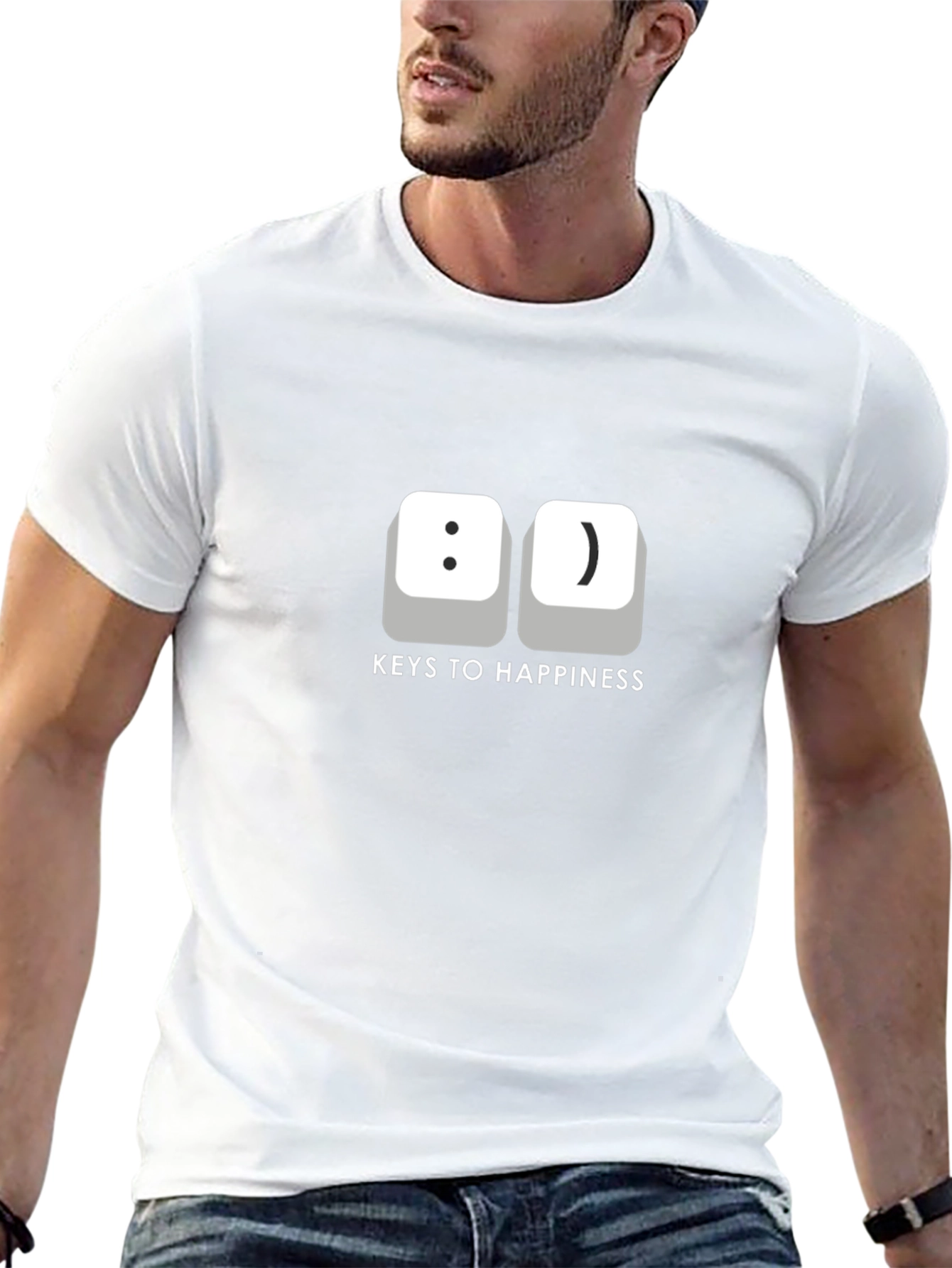 Keys to Happiness T-Shirt - Funny Computer Geek Tee