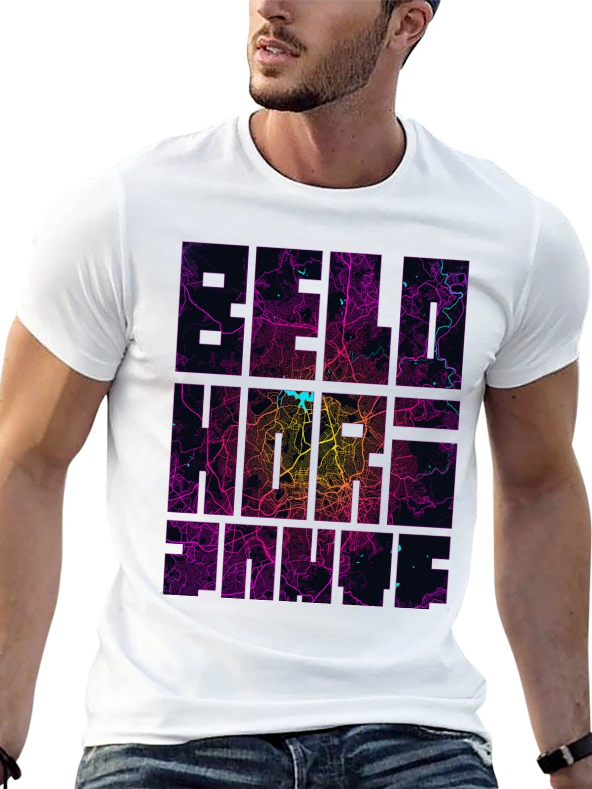 Berlin Neon Map Graphic Tee - Modern Streetwear