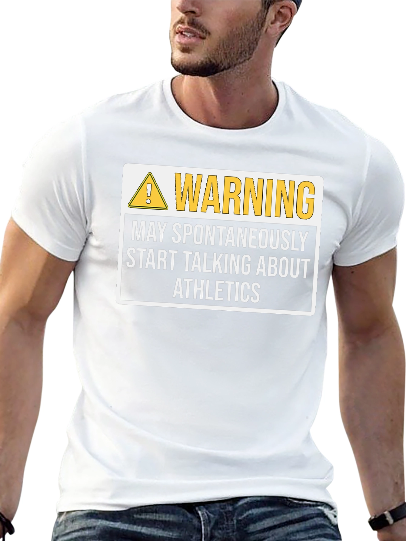 Warning May Spontaneously Start Talking About Athletics T-Shirt