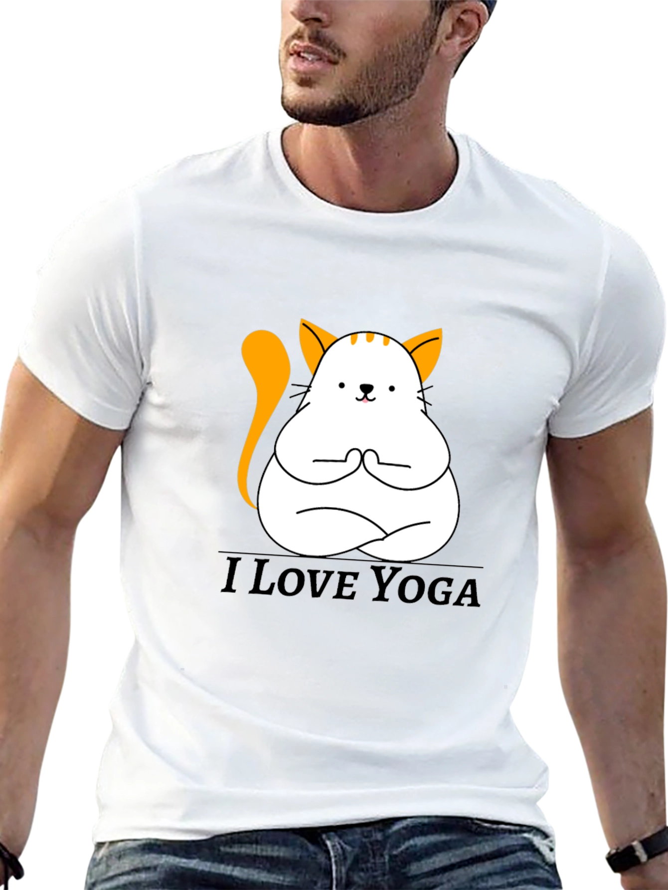 Yoga Cat T-Shirt - Meditating Kitten Graphic Tee
