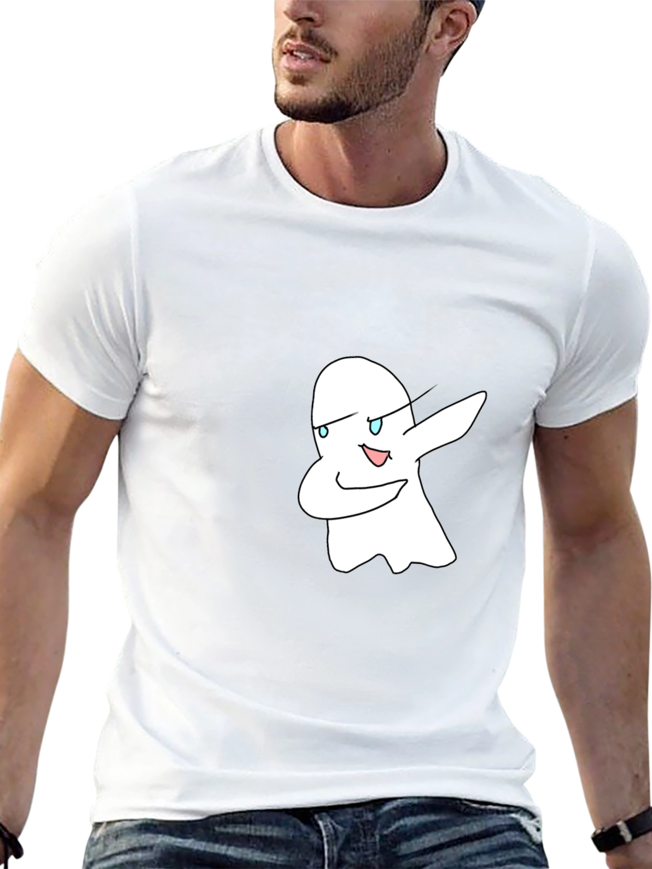 Dabbing Ghost Graphic Black T-Shirt