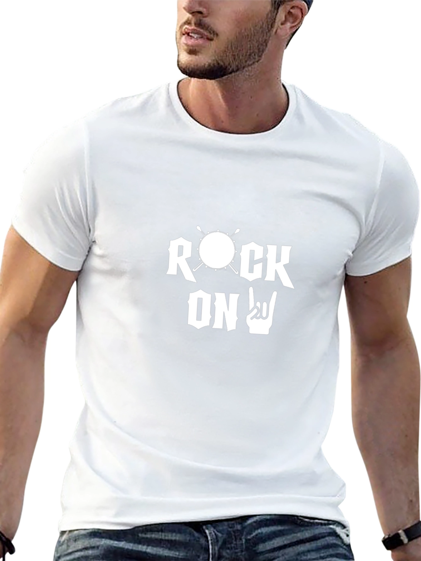 Rock On T-Shirt - Drummer Design