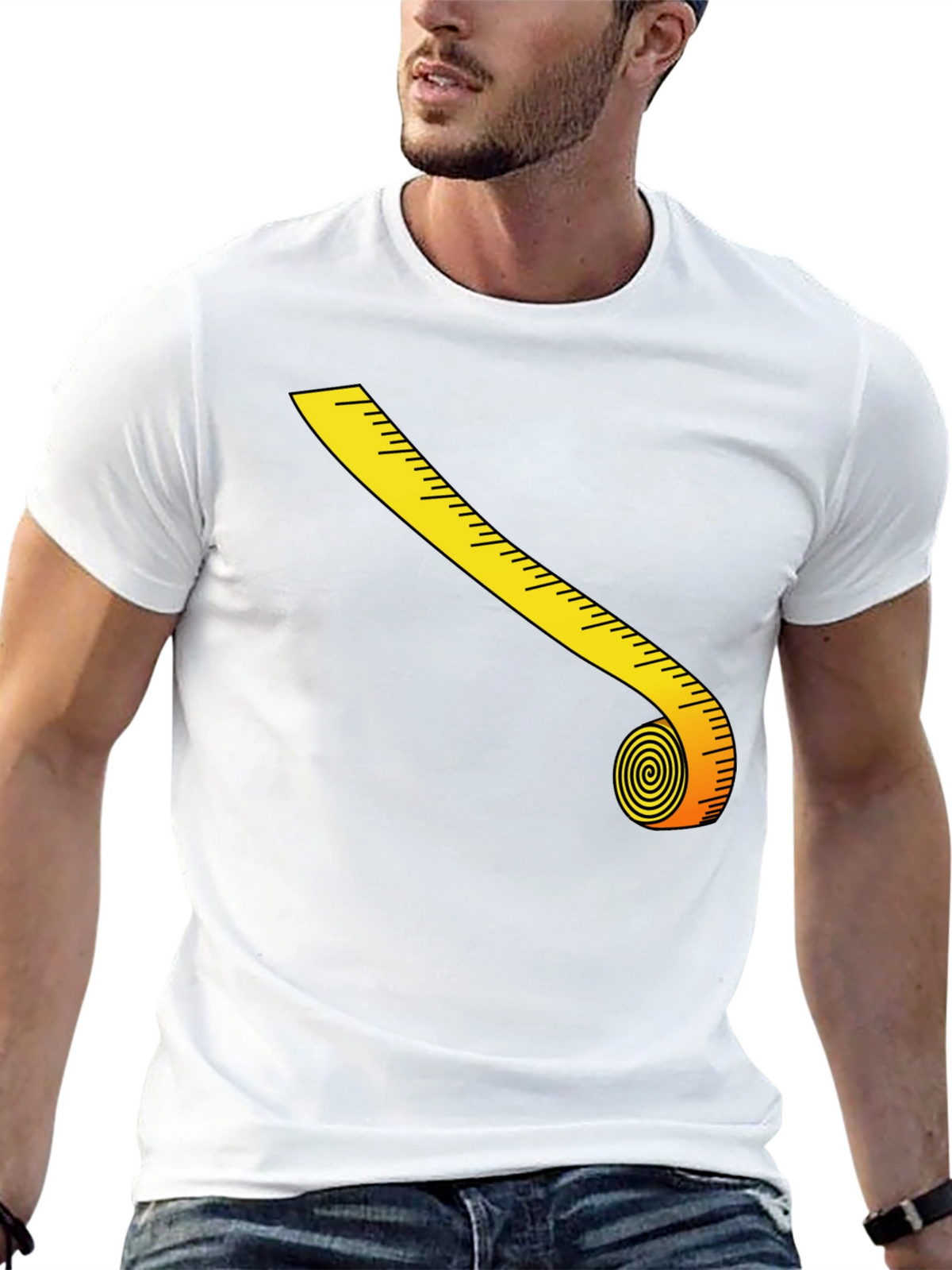 Novelty Tape Measure Graphic T-Shirt