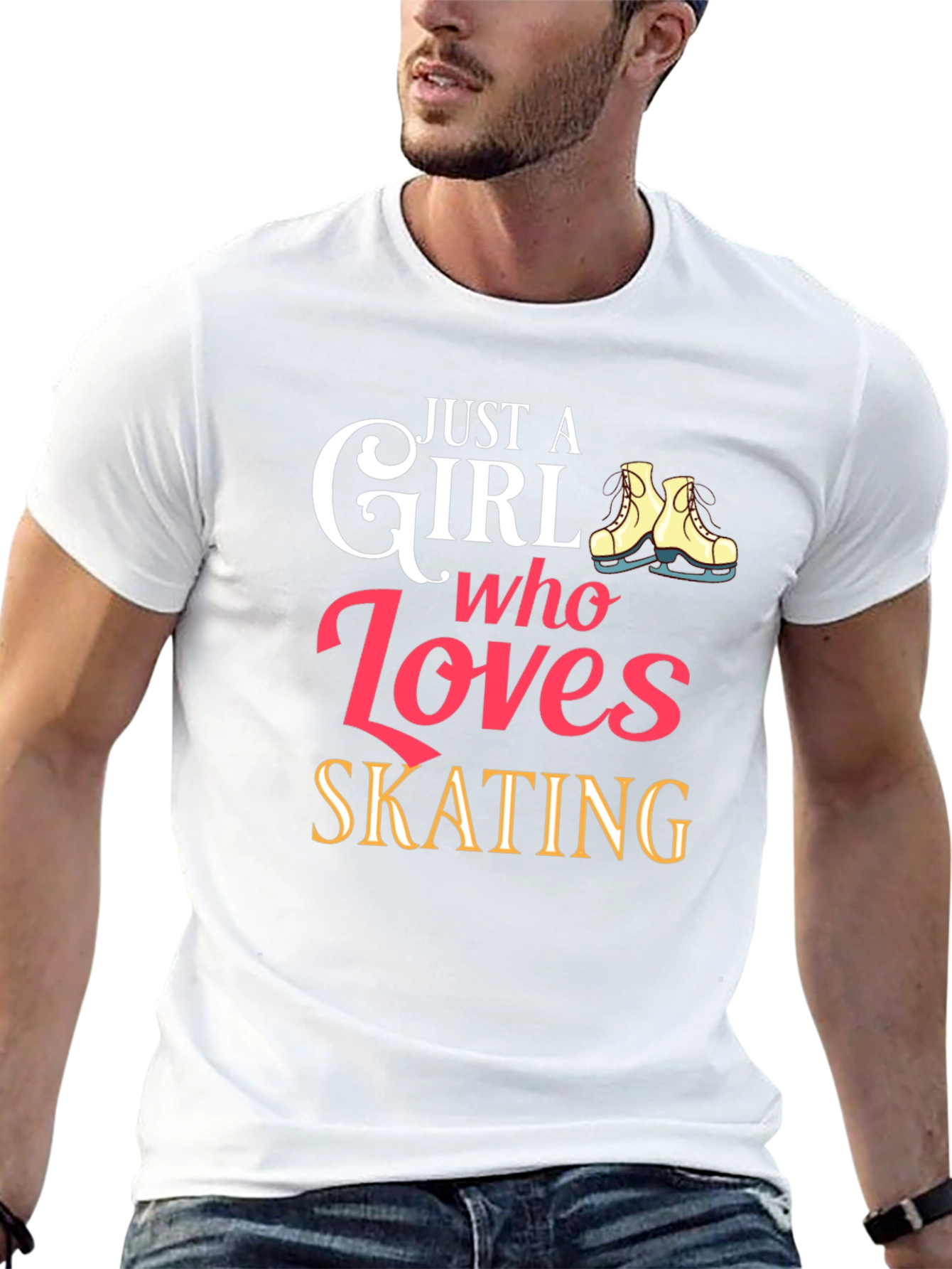 Just a Girl Who Loves Skating Graphic T-Shirt