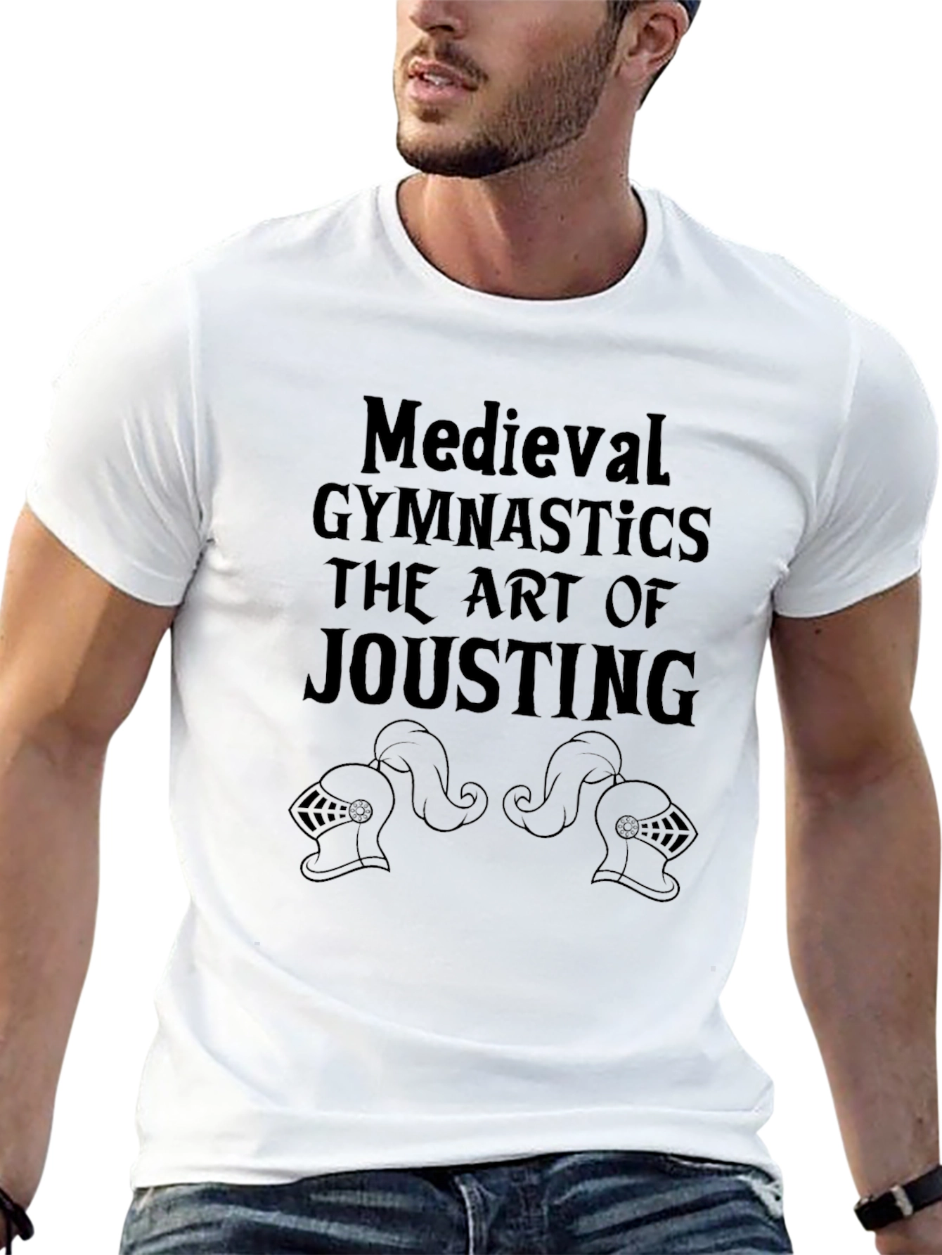 Medieval Gymnastics Jousting Graphic T-Shirt