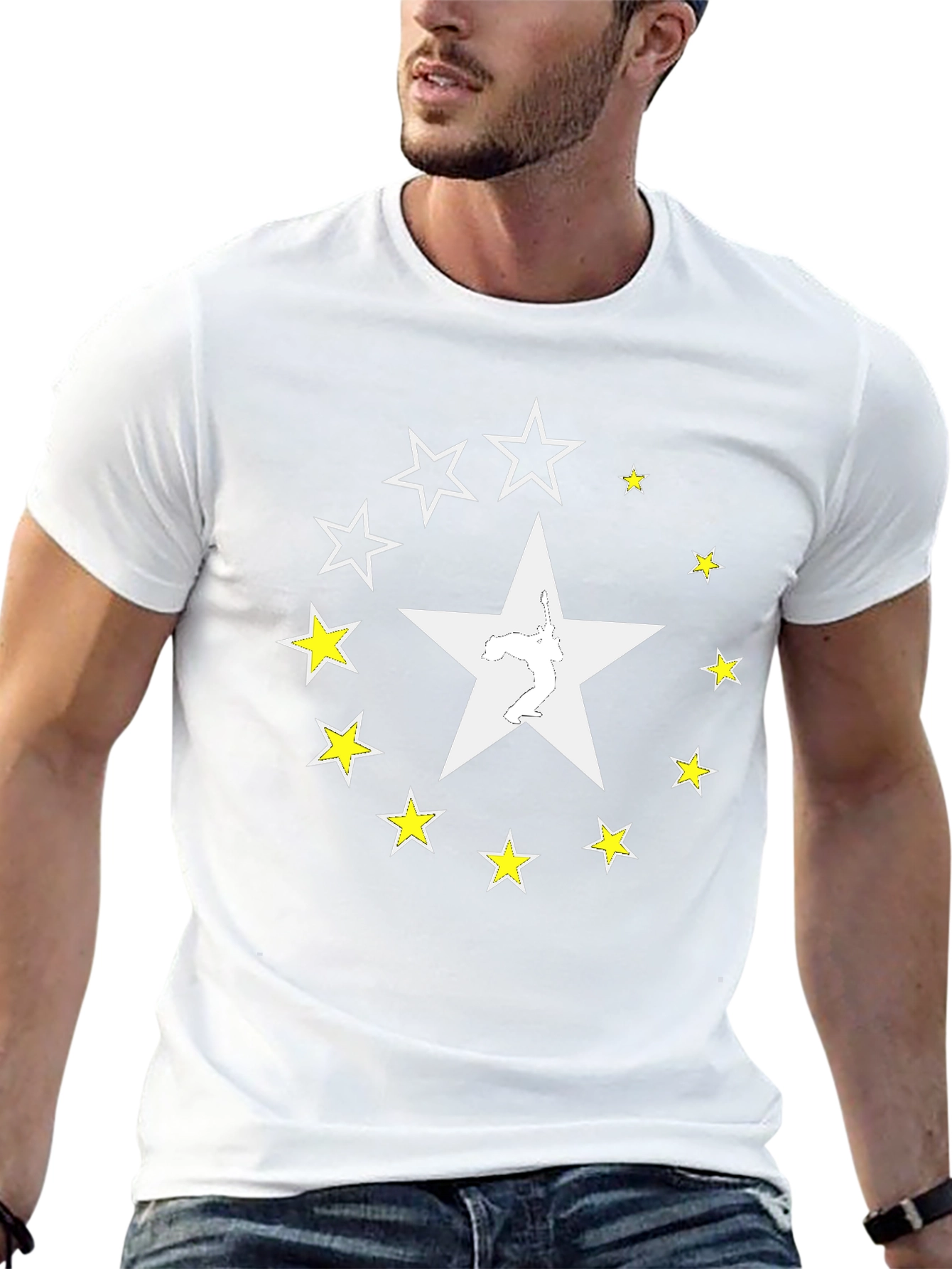Star Circle Black T-Shirt