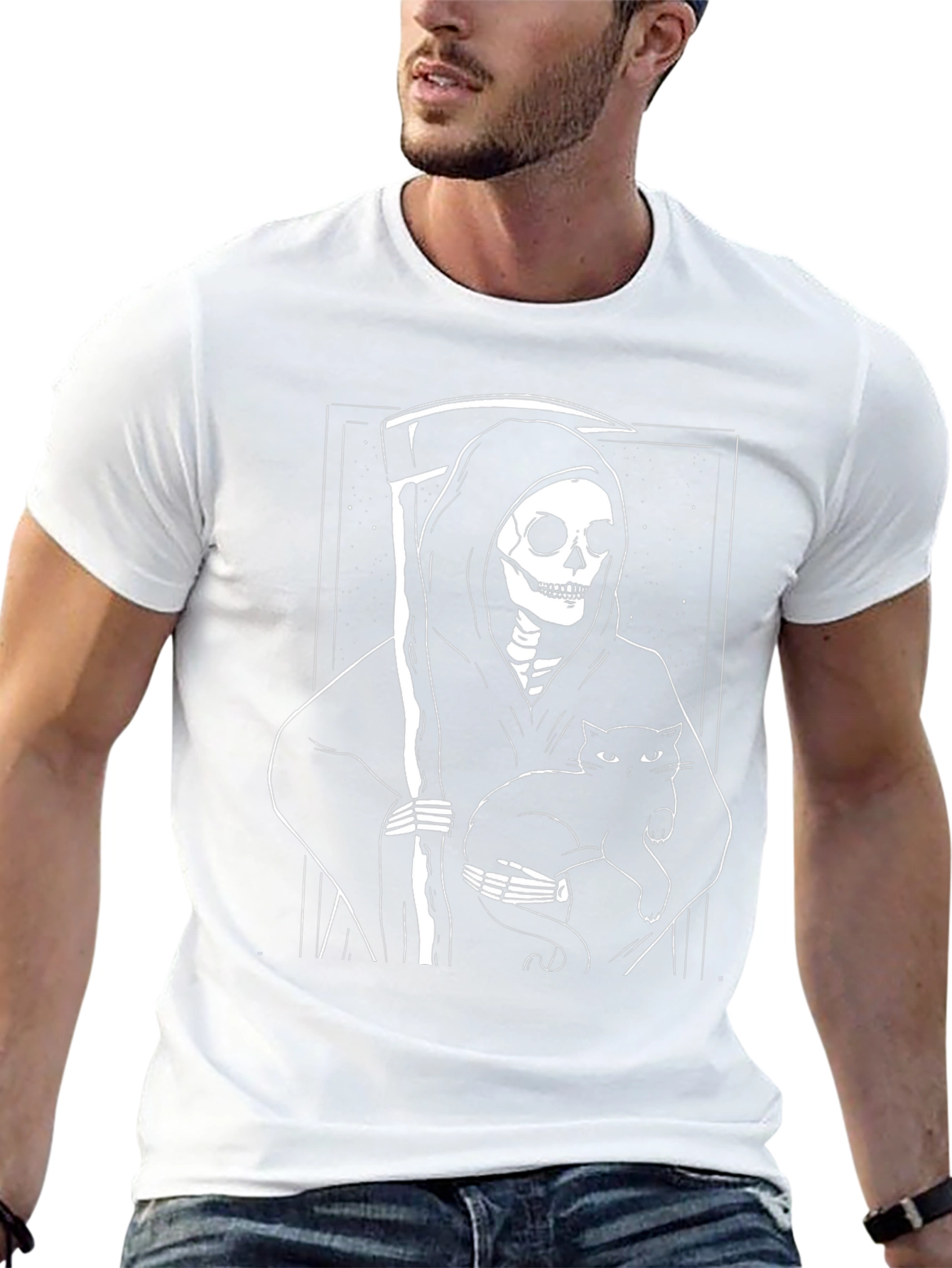 Grim Reaper Cat T-Shirt