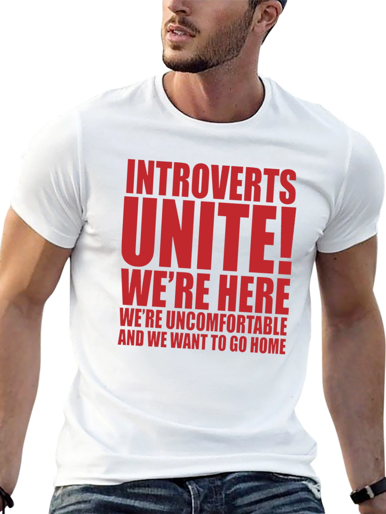 Introverts Unite T-Shirt - Funny Slogan Tee