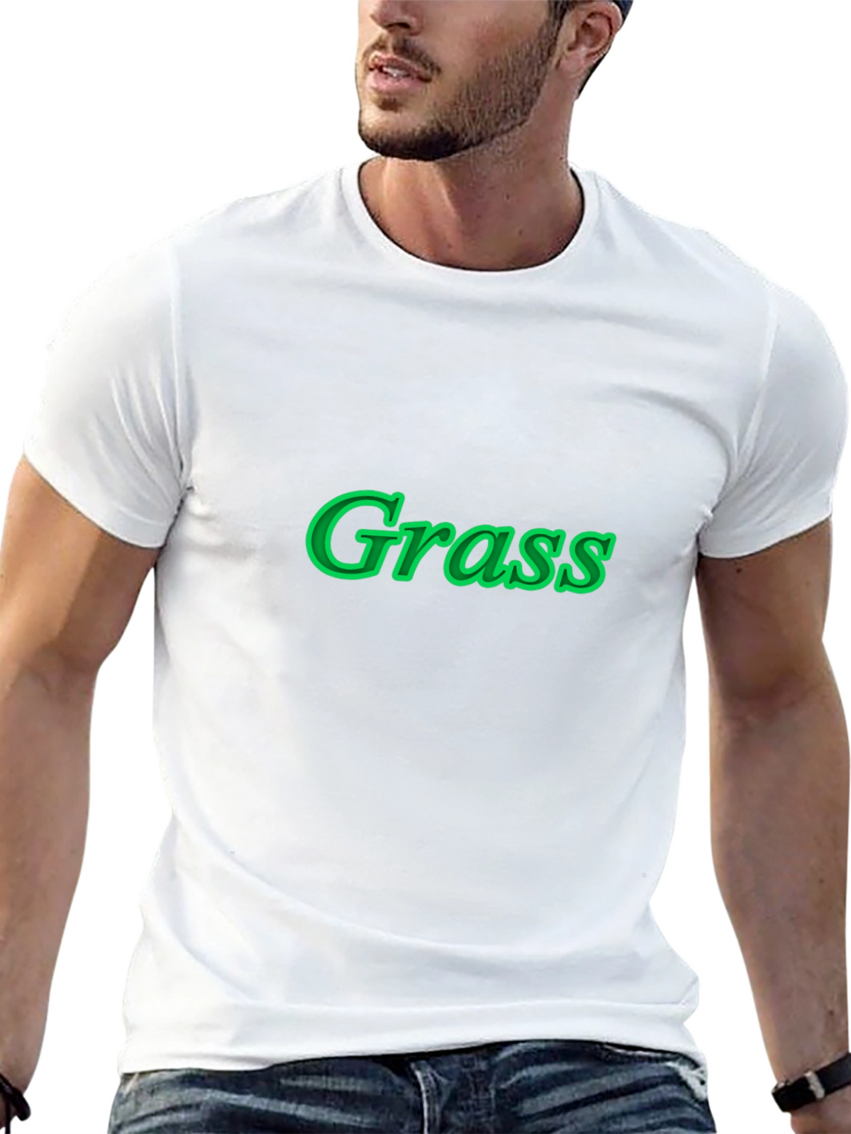 Grass Graphic Black T-Shirt