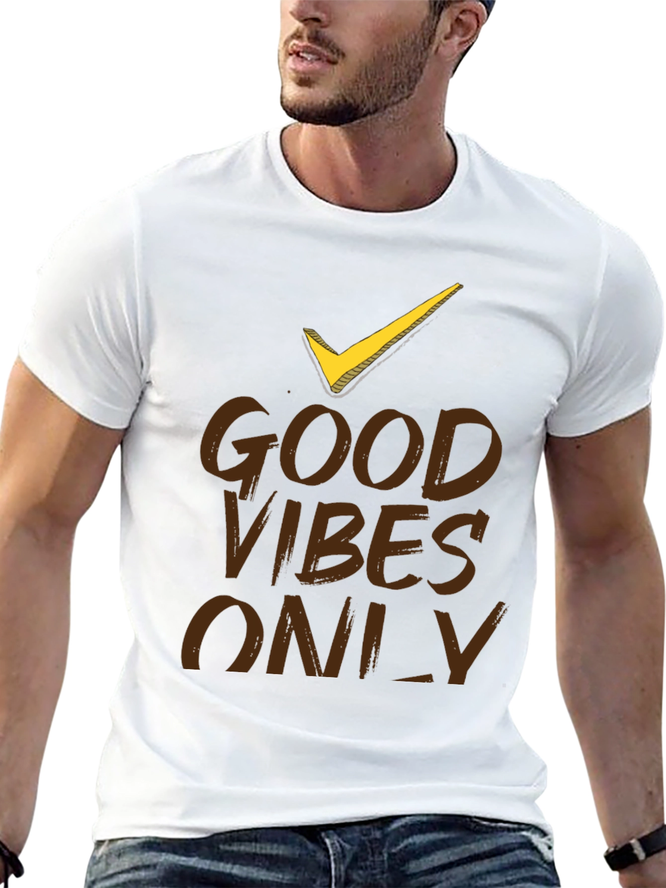 Good Vibes Only Black Graphic T-Shirt