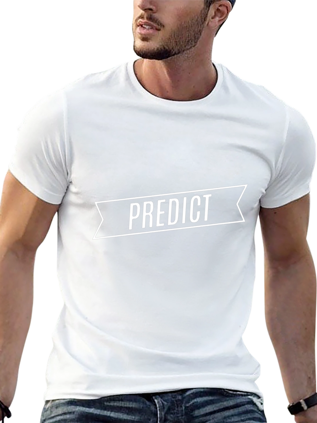 Predict Graphic Tee - Black Casual T-Shirt