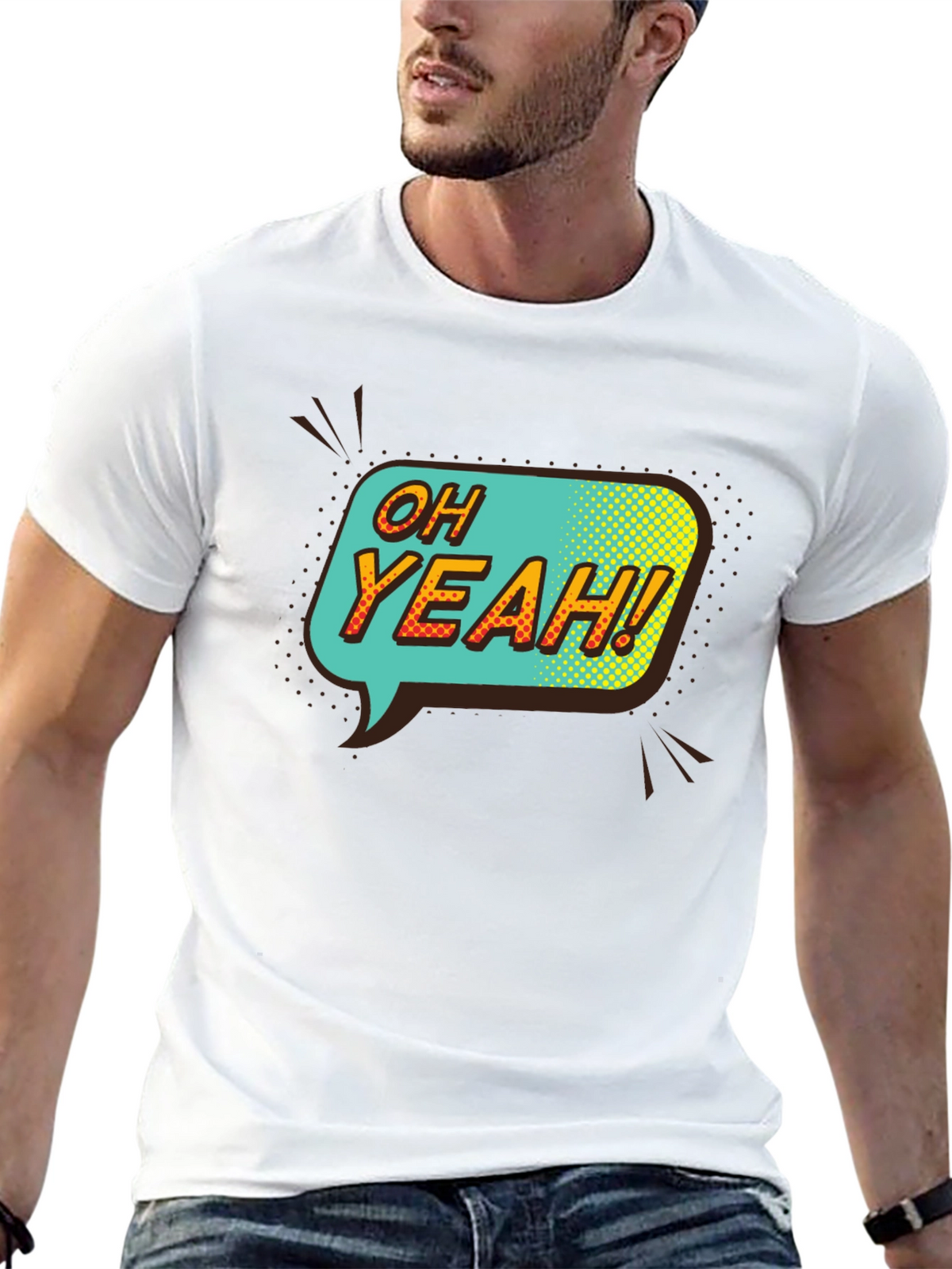Oh Yeah! Graphic Print T-Shirt