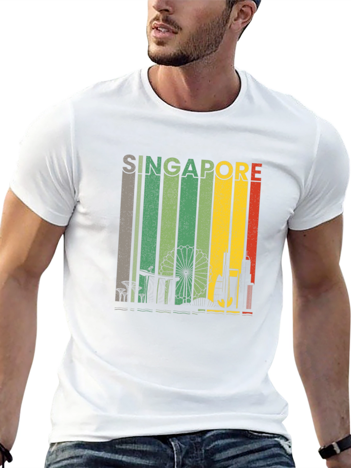 Singapore Skyline Graphic Tee