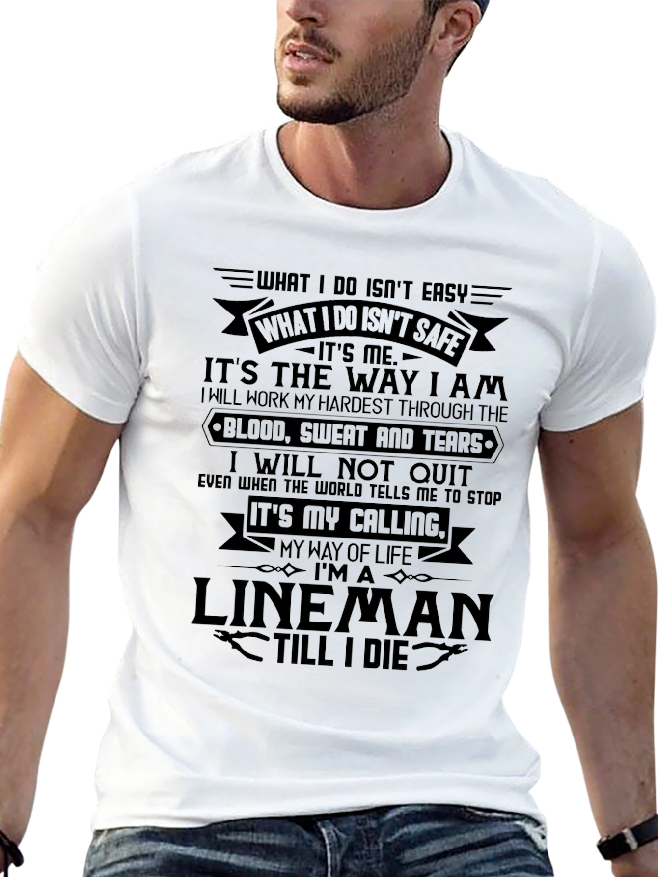 Lineman Pride T-Shirt - Black