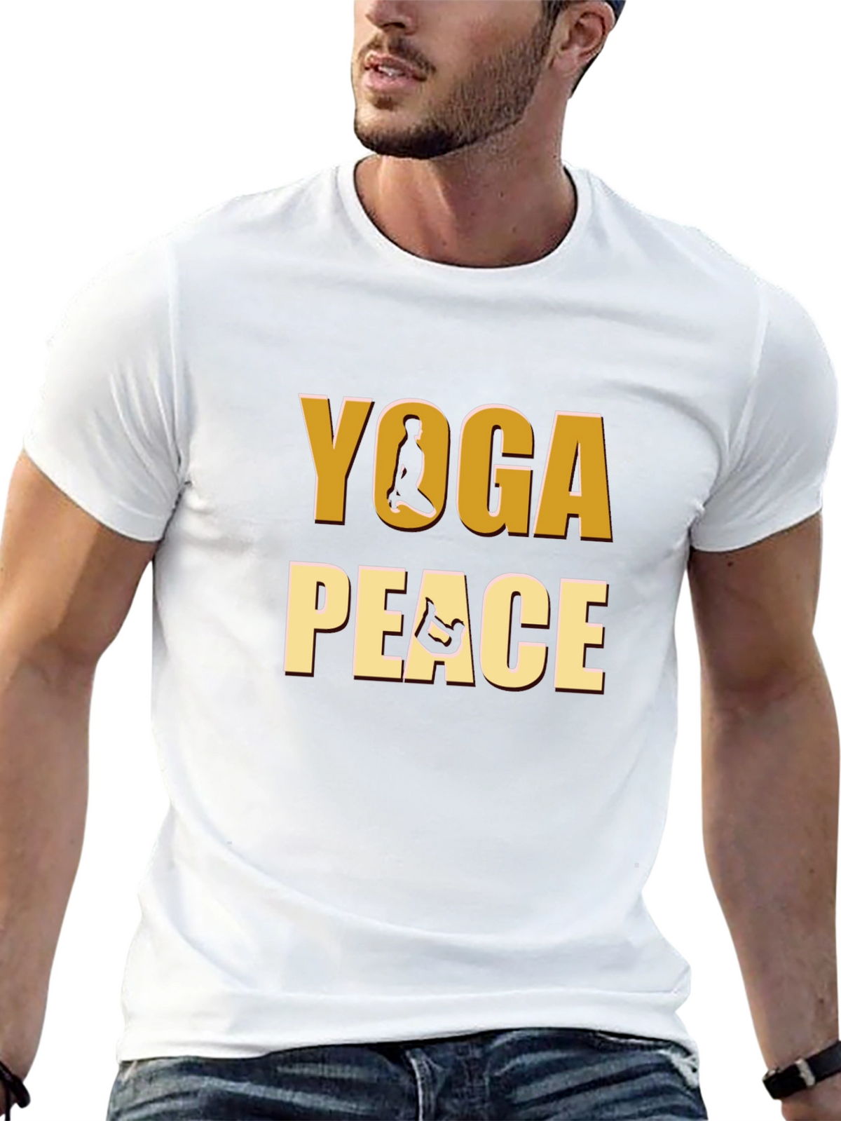 Yoga Peace Graphic Tee - Meditative Comfort