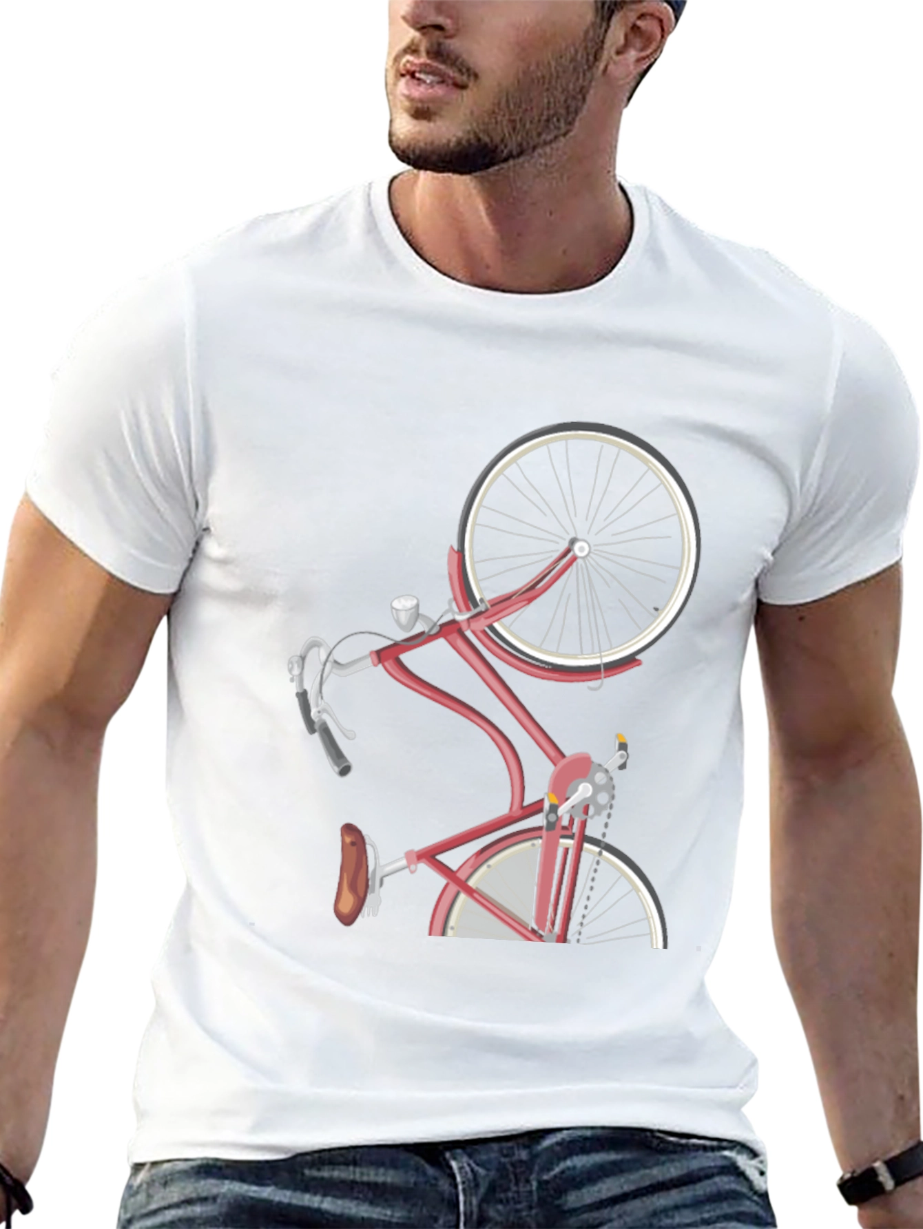 Stylish Bicycle Graphic T-Shirt - Unique Design