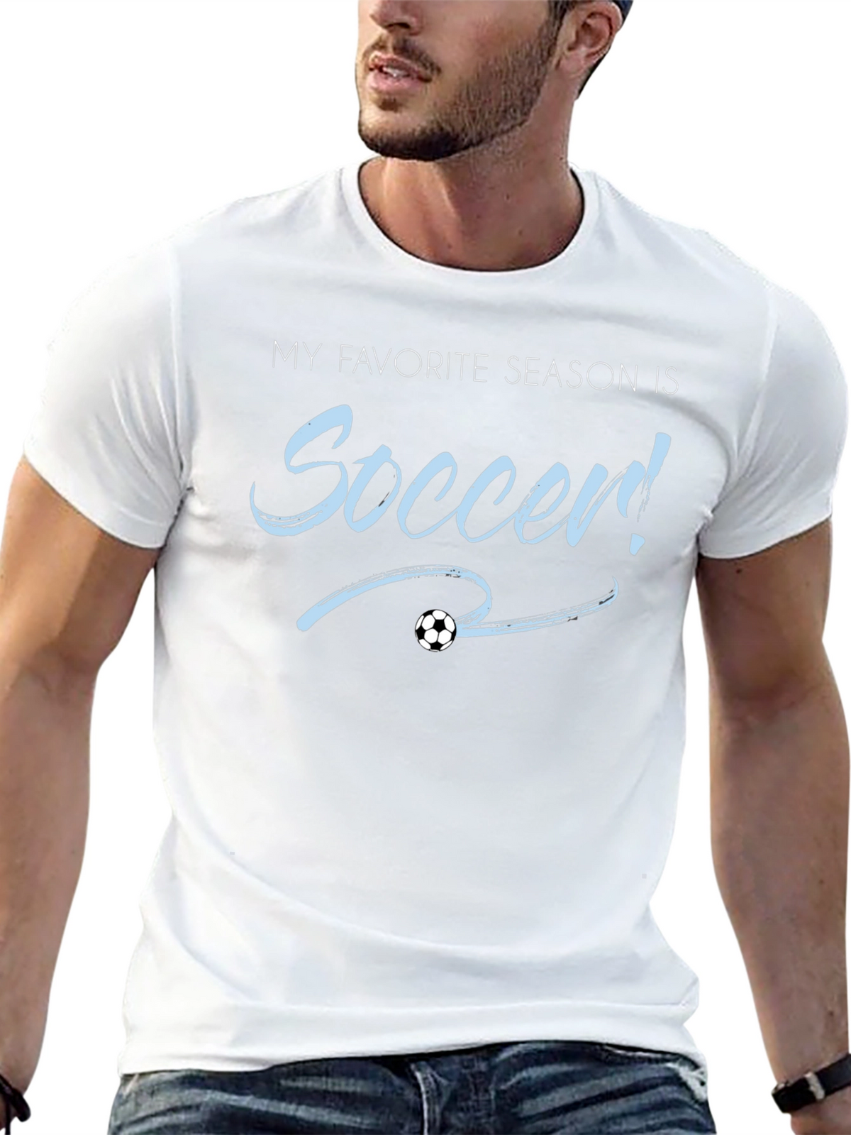 Soccer Season T-Shirt - Black Cotton Tee