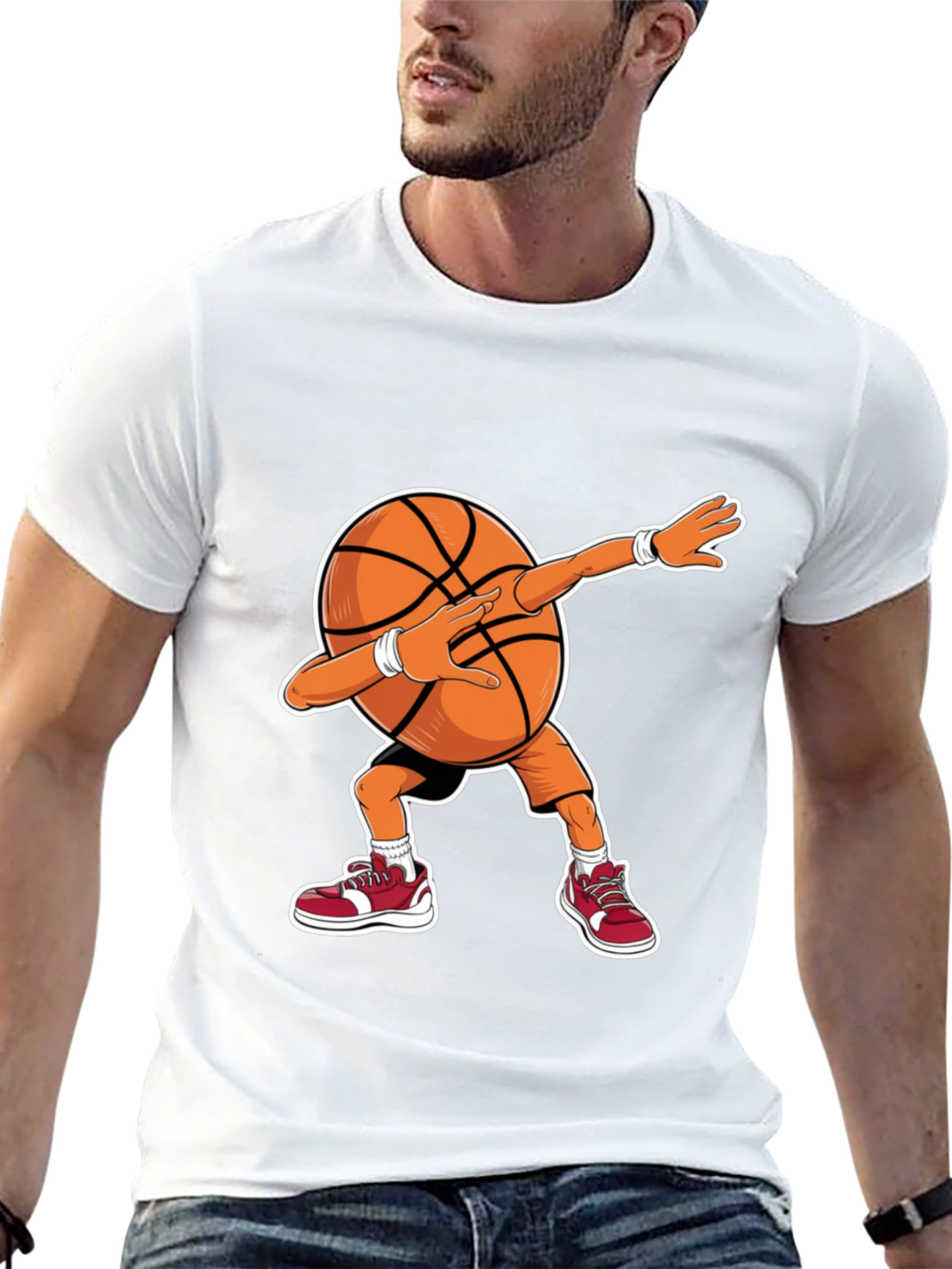 Dabbing Basketball Graphic Tee