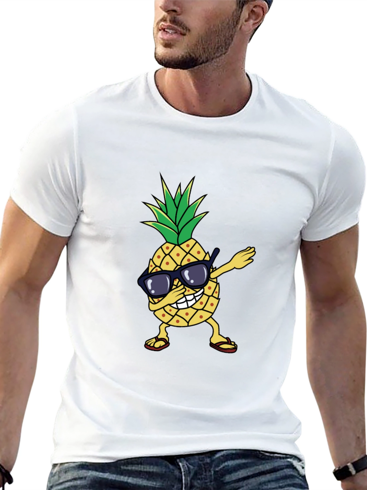 Dabbing Pineapple Graphic Tee - Trendy Summer Shirt