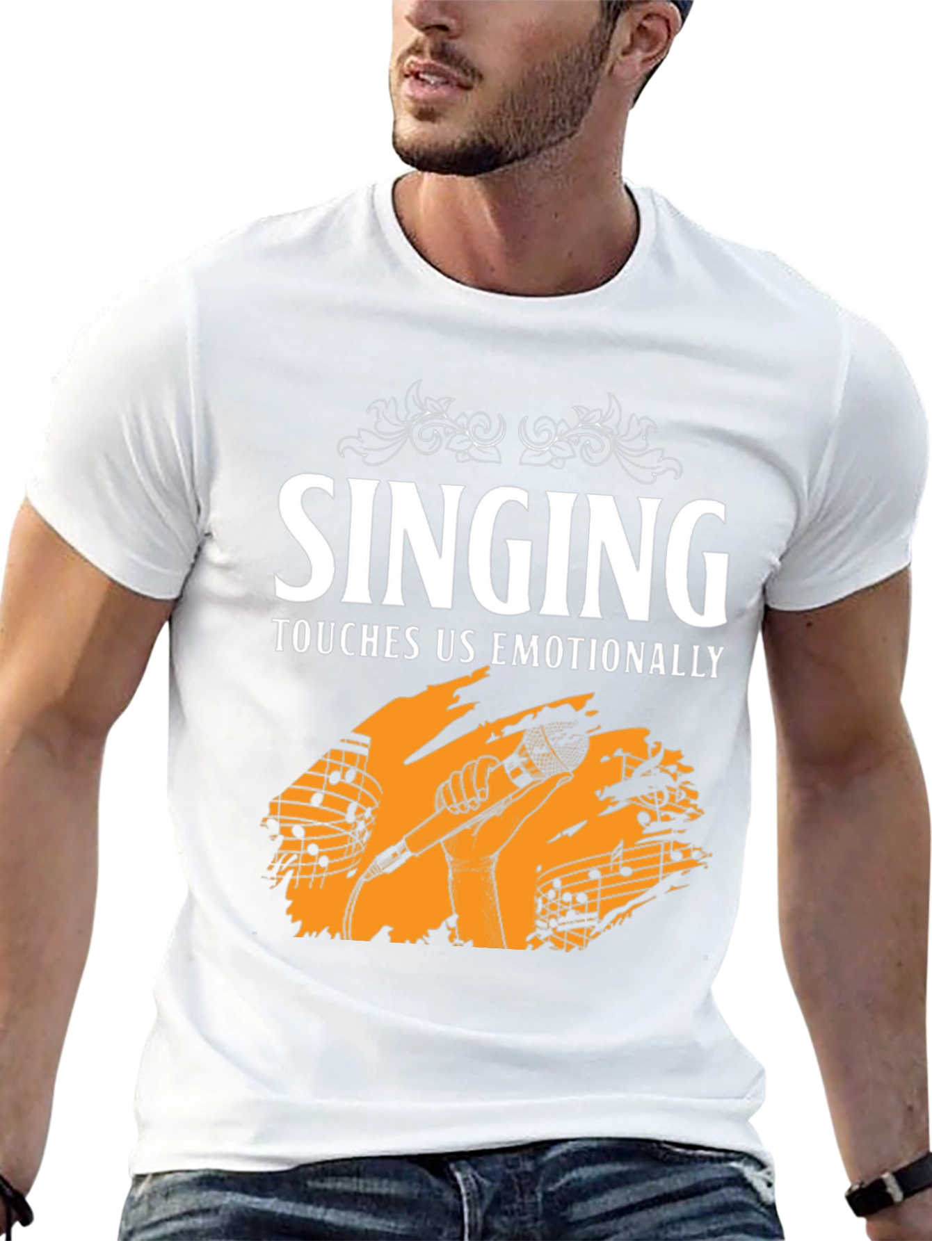 Singing Touches Us Emotionally Black T-Shirt
