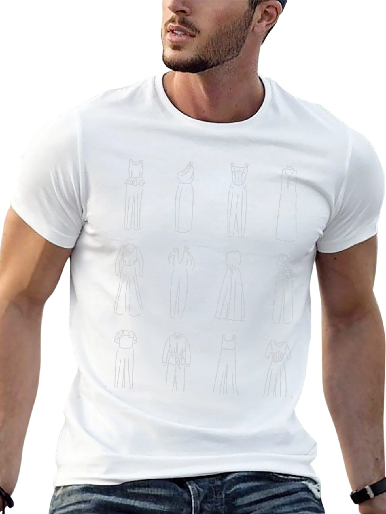Elegant Fashion Sketch T-Shirt