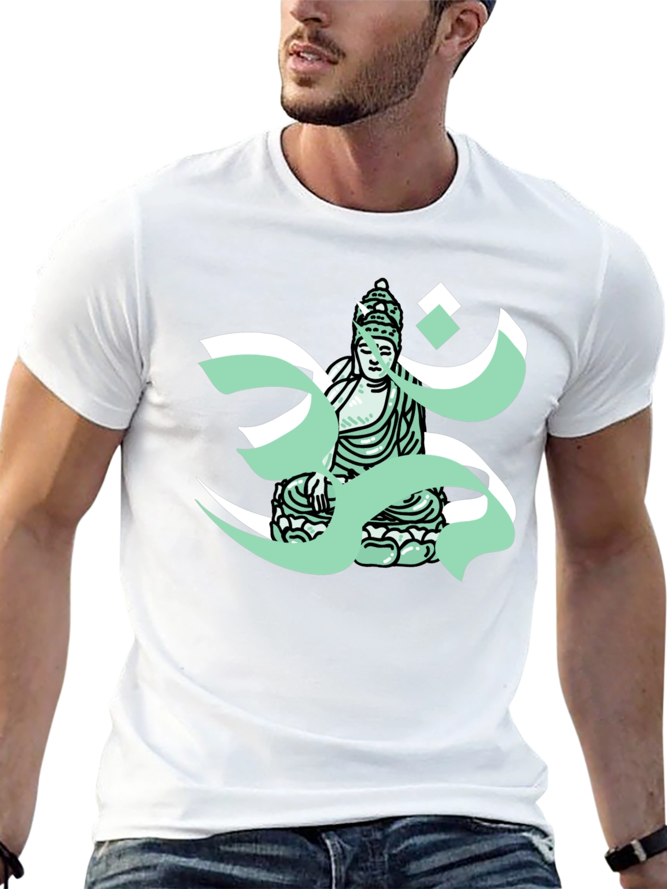 Buddha Om T-Shirt - Meditative Graphic Tee