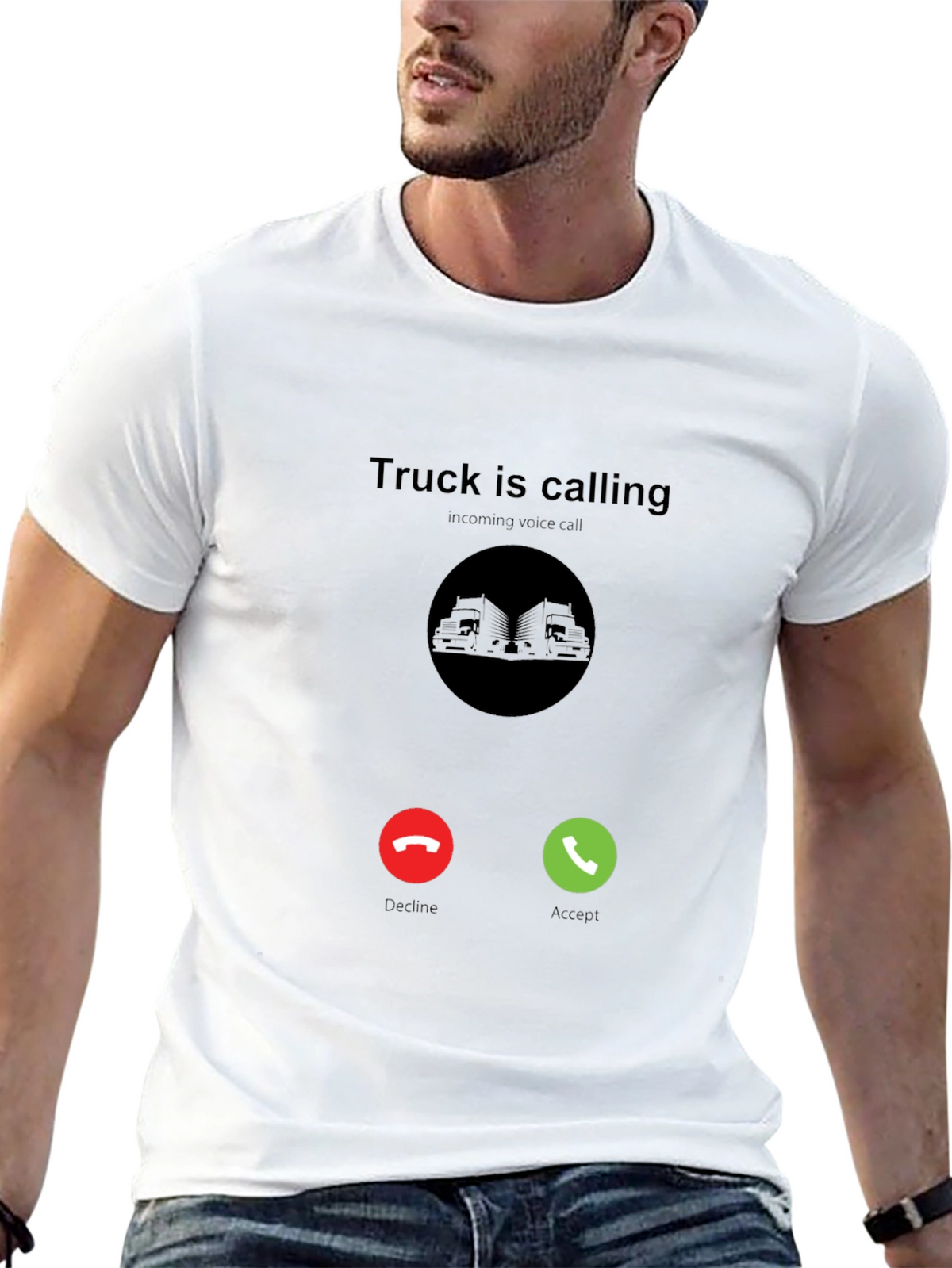 Truck Is Calling Black T-Shirt