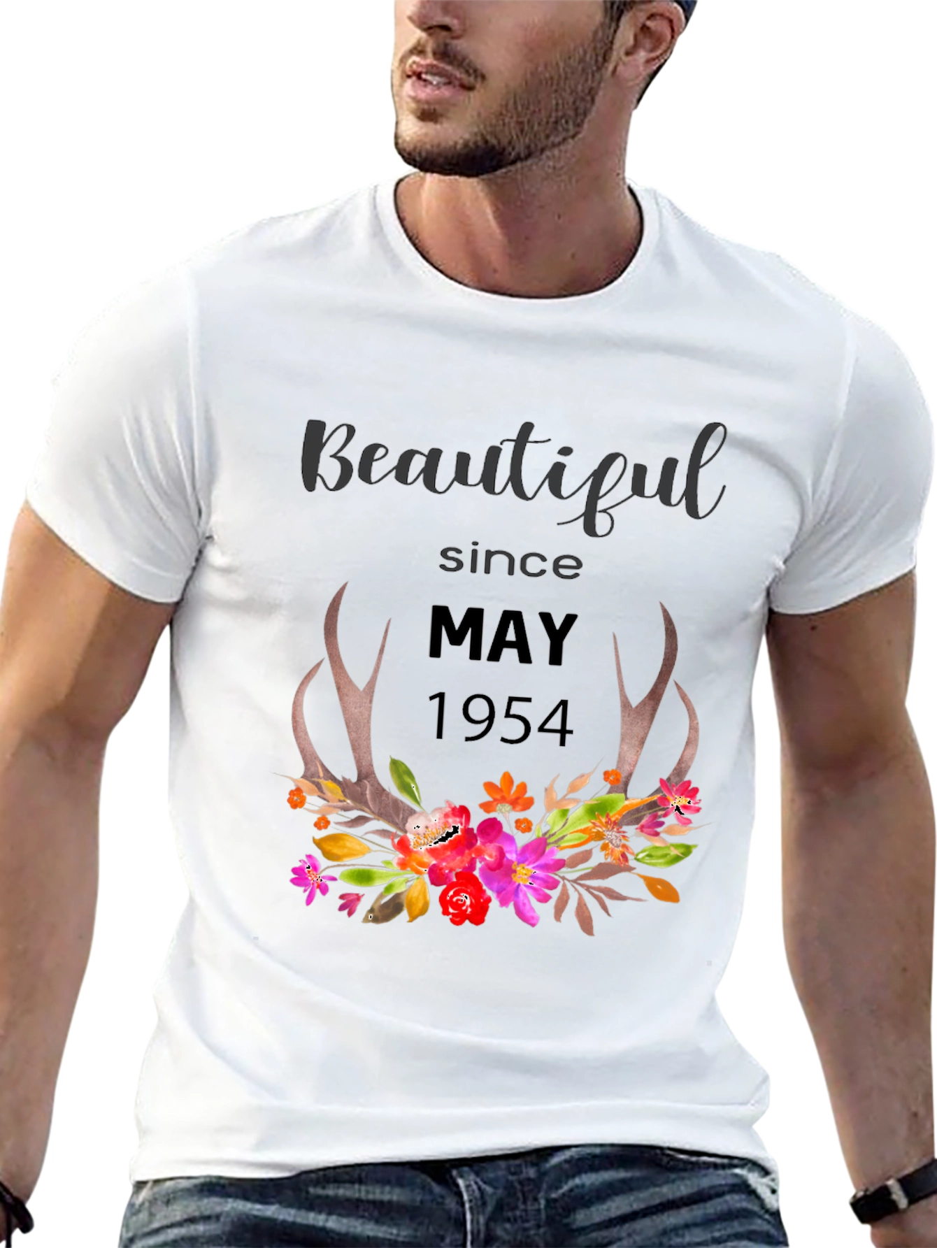 Beautiful Since May 1954 Floral Tee