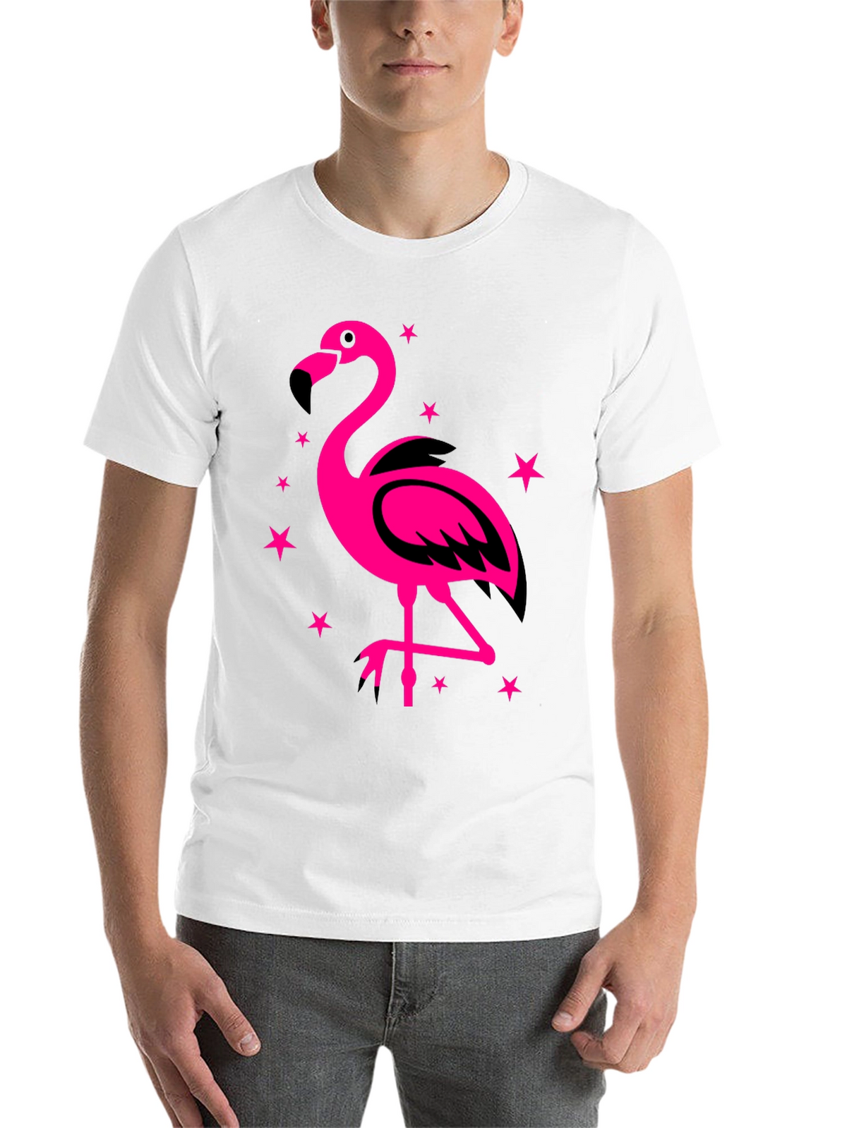 Flamingo Graphic Tee - Funky Pink Bird Design!