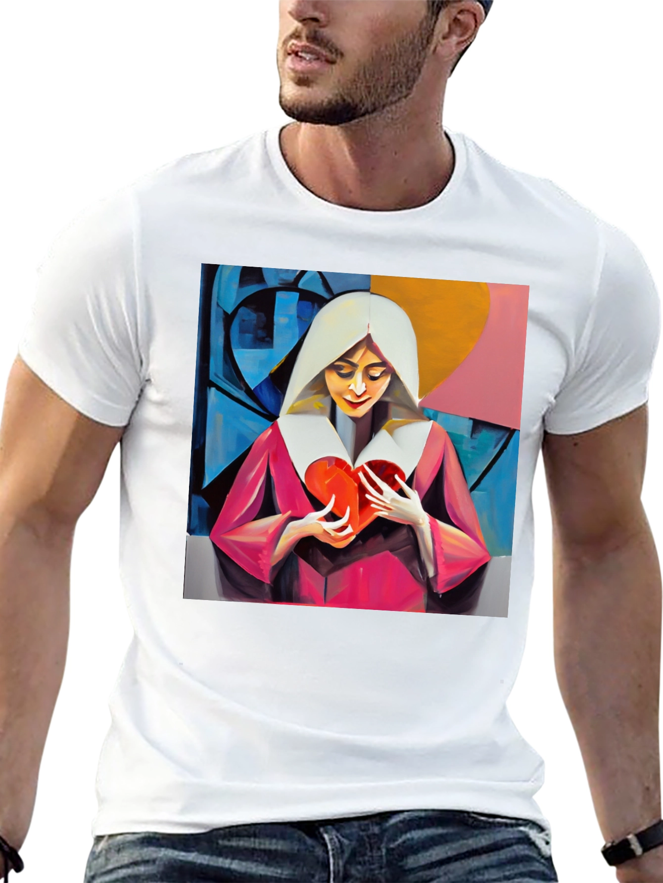 Heartfelt Artistic Graphic Tee - Modern Art T-Shirt