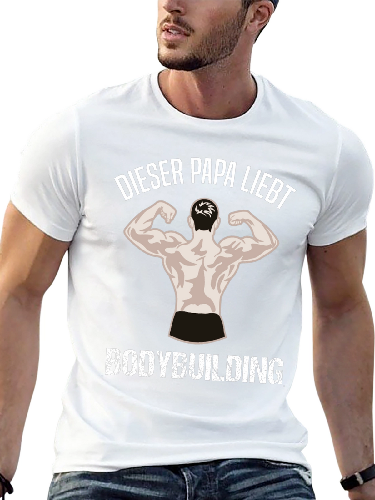 Bodybuilding Dad Black T-Shirt