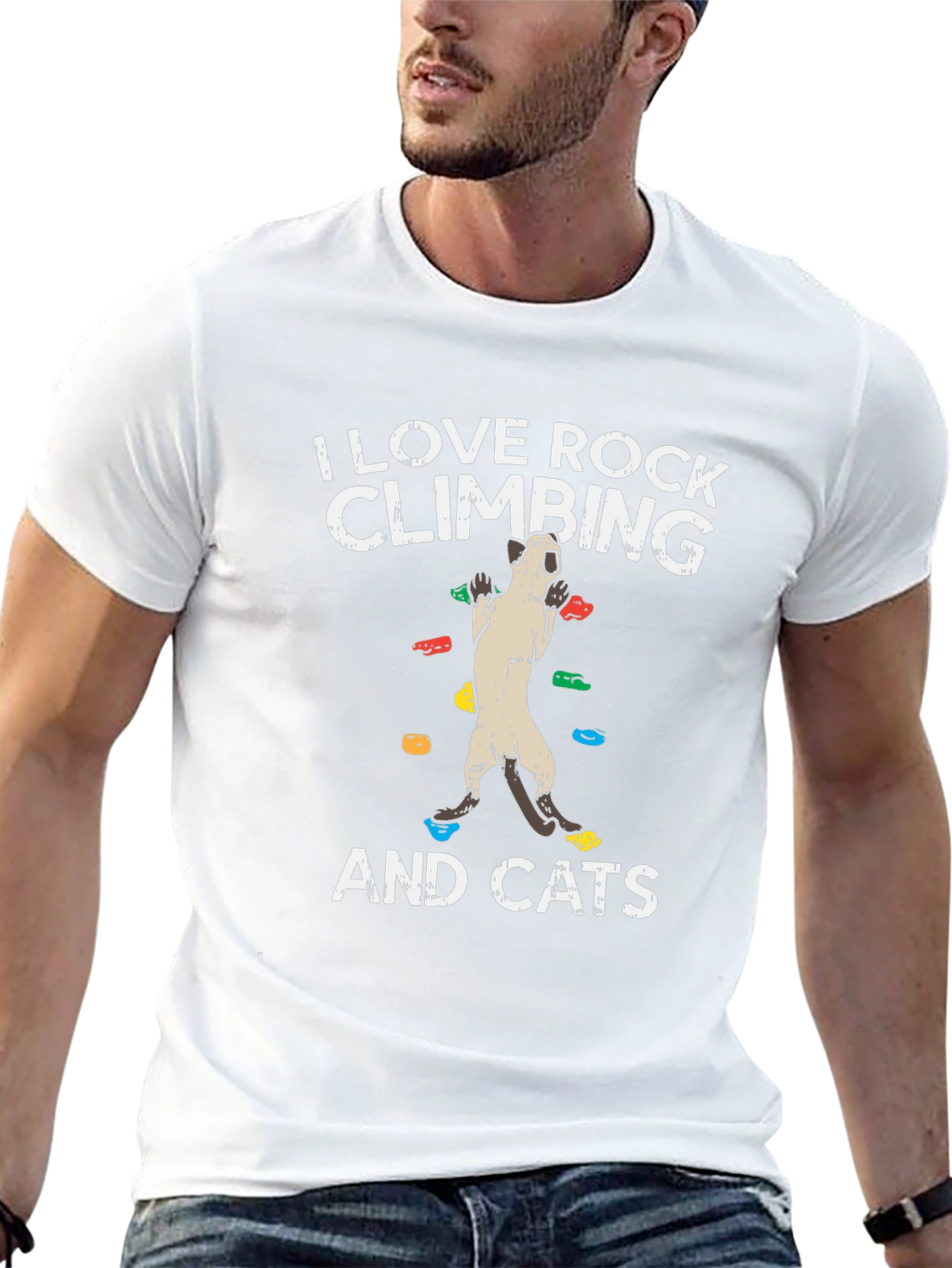 Rock Climbing & Cats Graphic T-Shirt