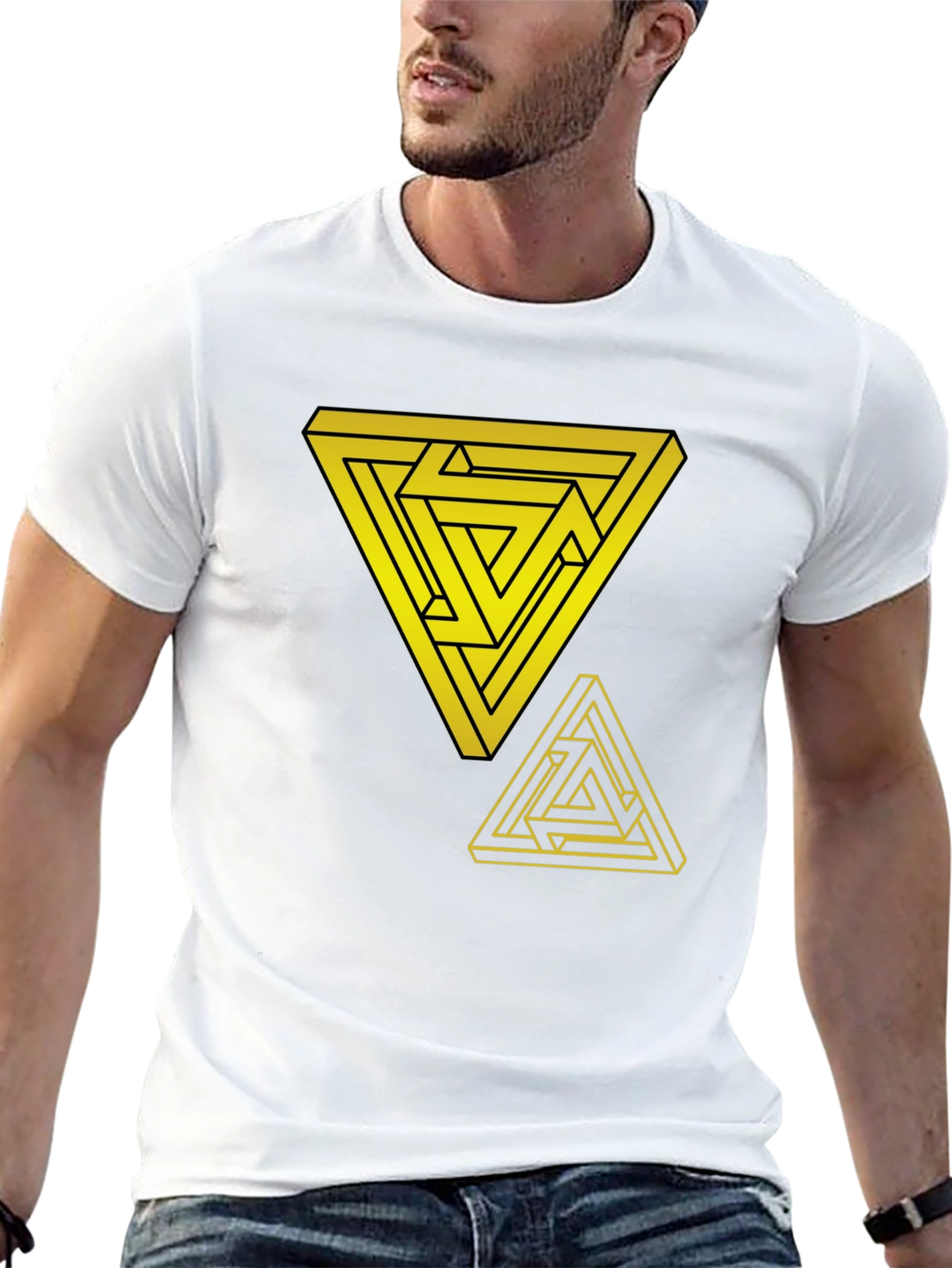 Impossible Triangle Graphic Tee - Mens Black T-Shirt