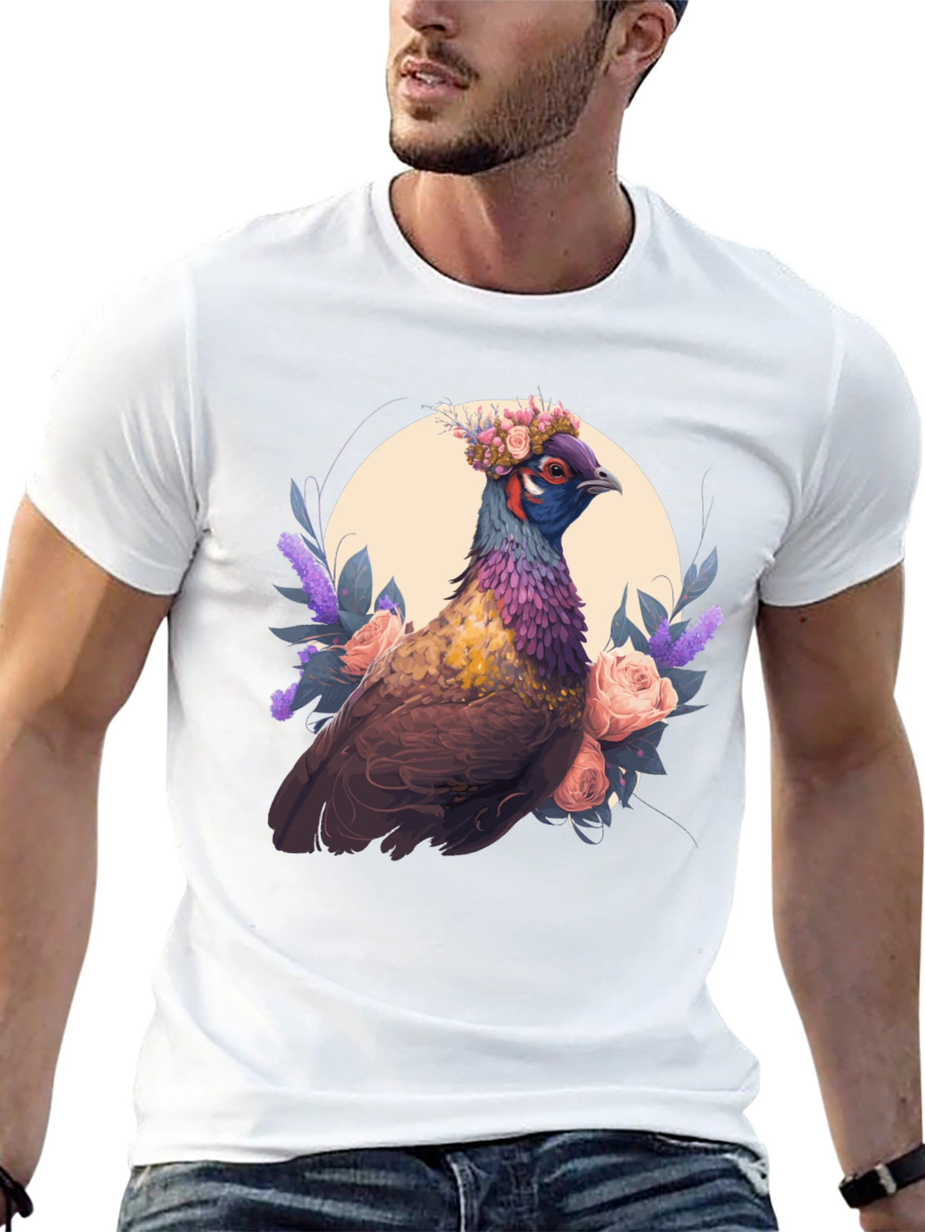Floral Pheasant Graphic Tee