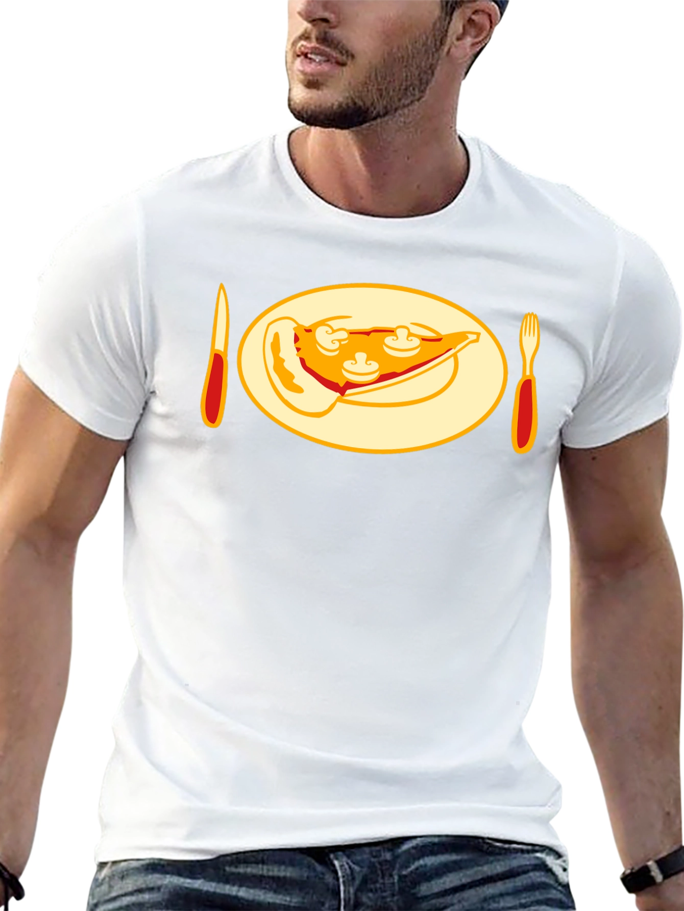 Pizza Slice Graphic Tee - Foodie T-Shirt