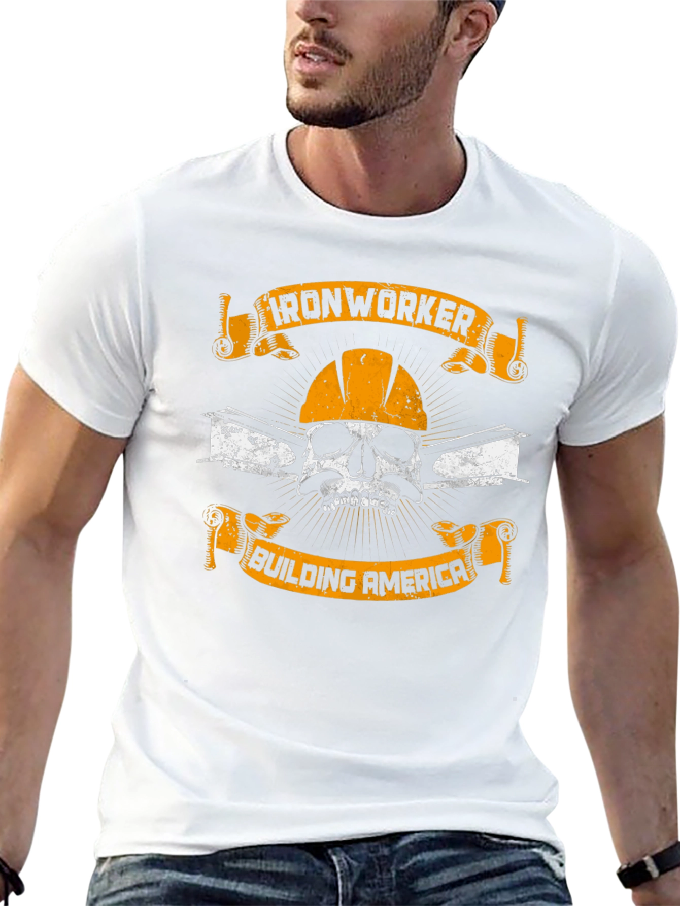 Ironworker Skull Graphic T-Shirt - Building America