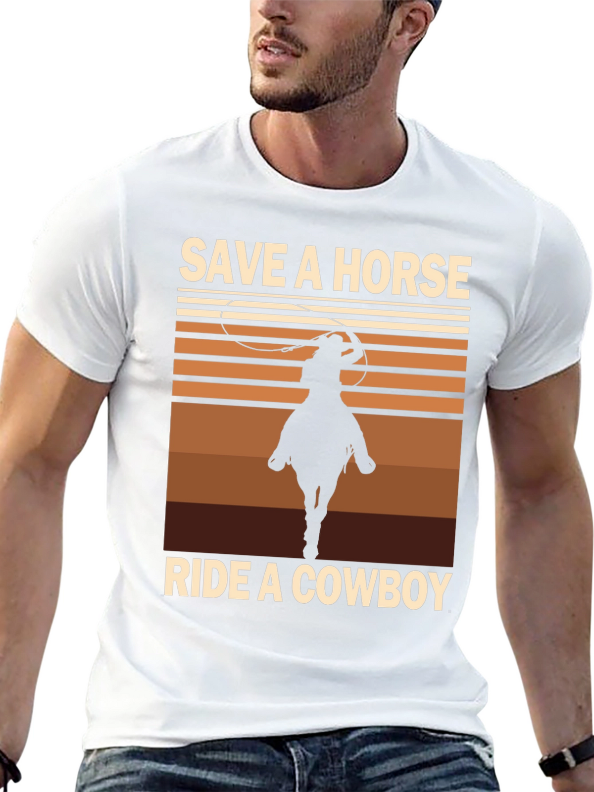 Save a Horse Ride a Cowboy Graphic Tee